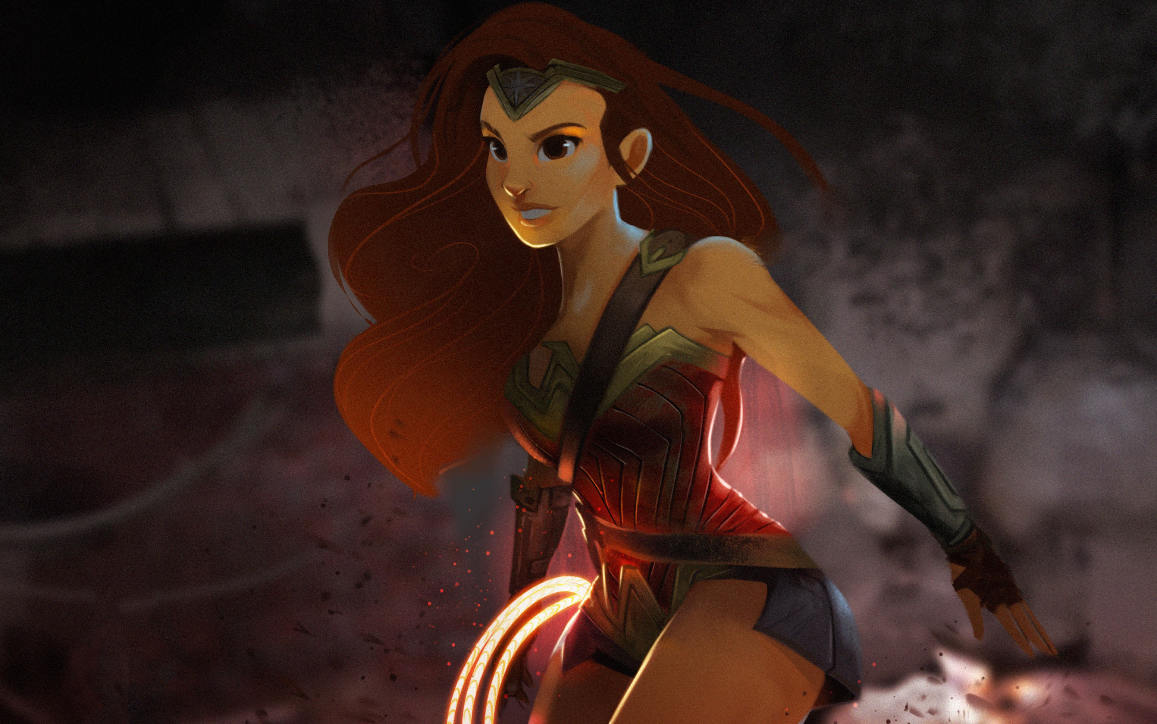 wonder woman, hd, 4k, superheroes, artist, artwork, behance, digital art, HD Wallpaper