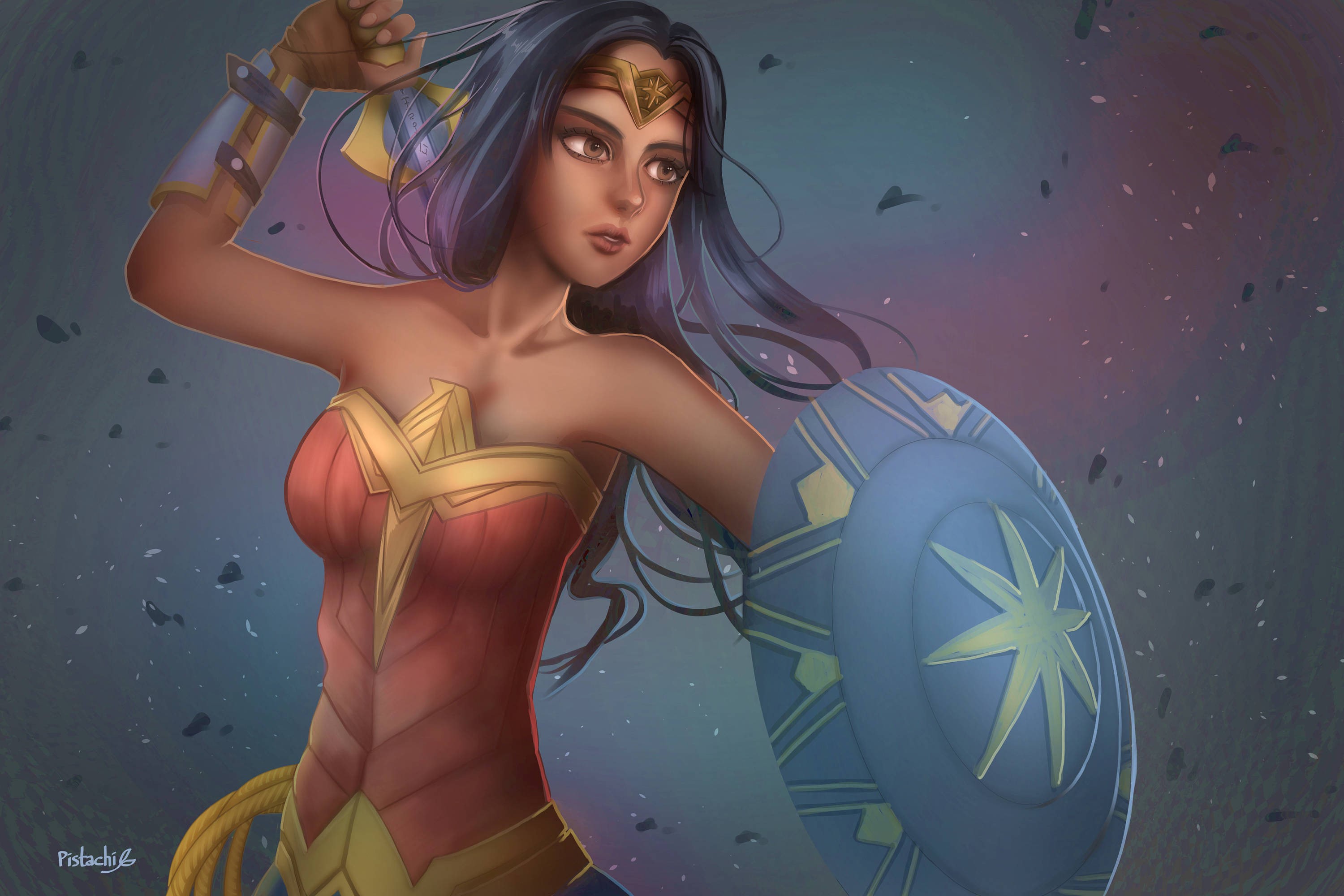 wonder woman, hd, superheroes, artist, artwork, digital art, HD Wallpaper