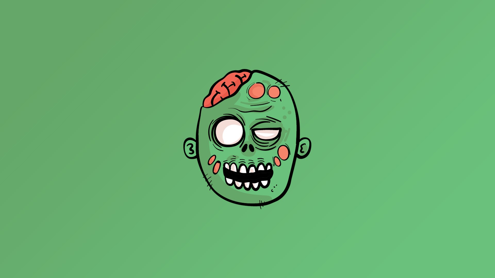 zombie, minimalism, artist, artwork, digital art, HD Wallpaper