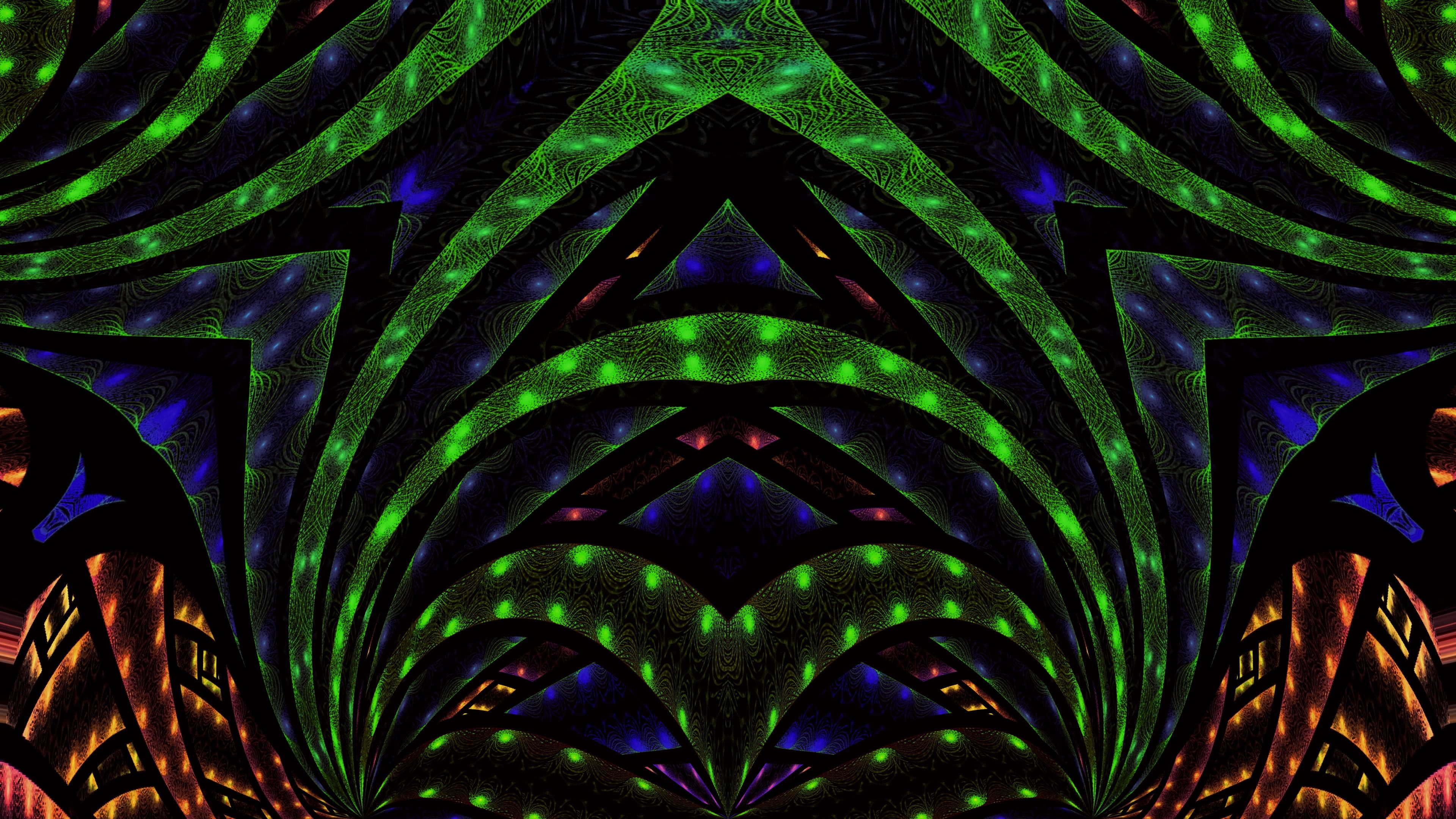 fractal, pattern, abstraction, tangled, colorful, 4k, HD Wallpaper