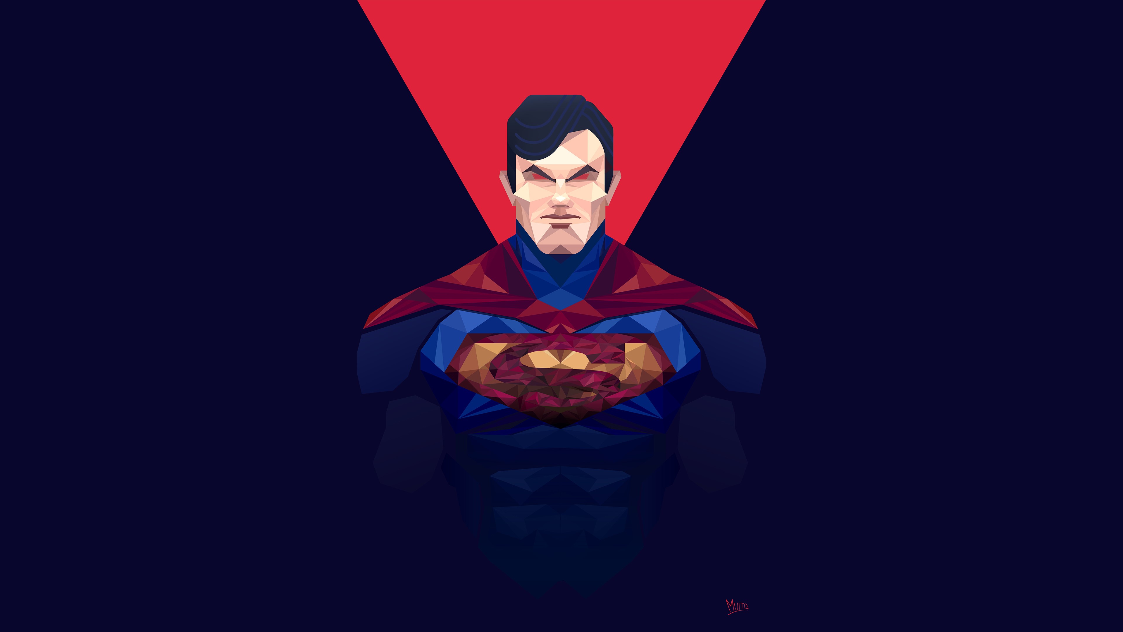 man of steel, superman, superheroes, minimalism, hd, 4k, behance, HD Wallpaper