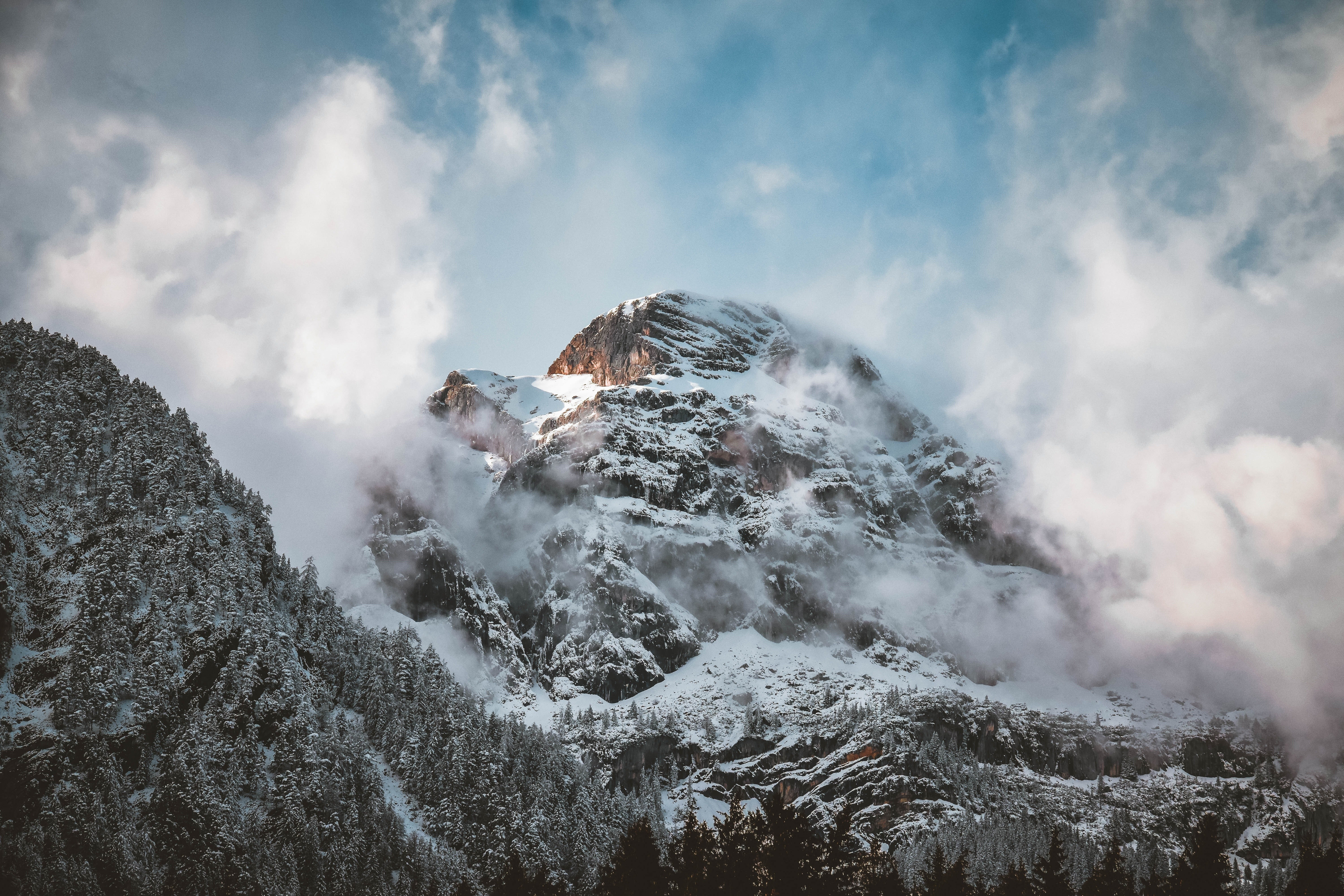 snow, mountains, nature, hd, 4k, 5k, HD Wallpaper