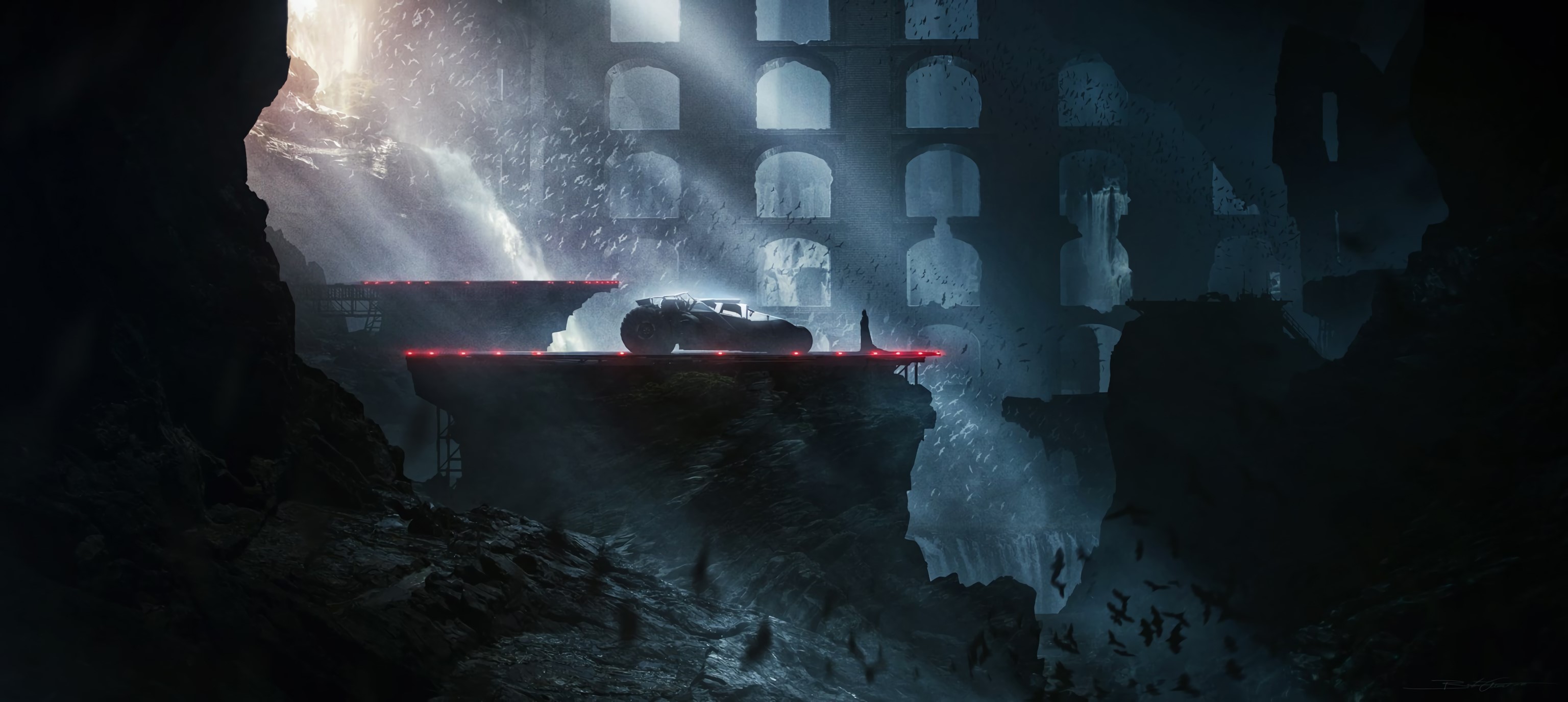 batman, superheroes, cave, hd, 4k, artstation, HD Wallpaper