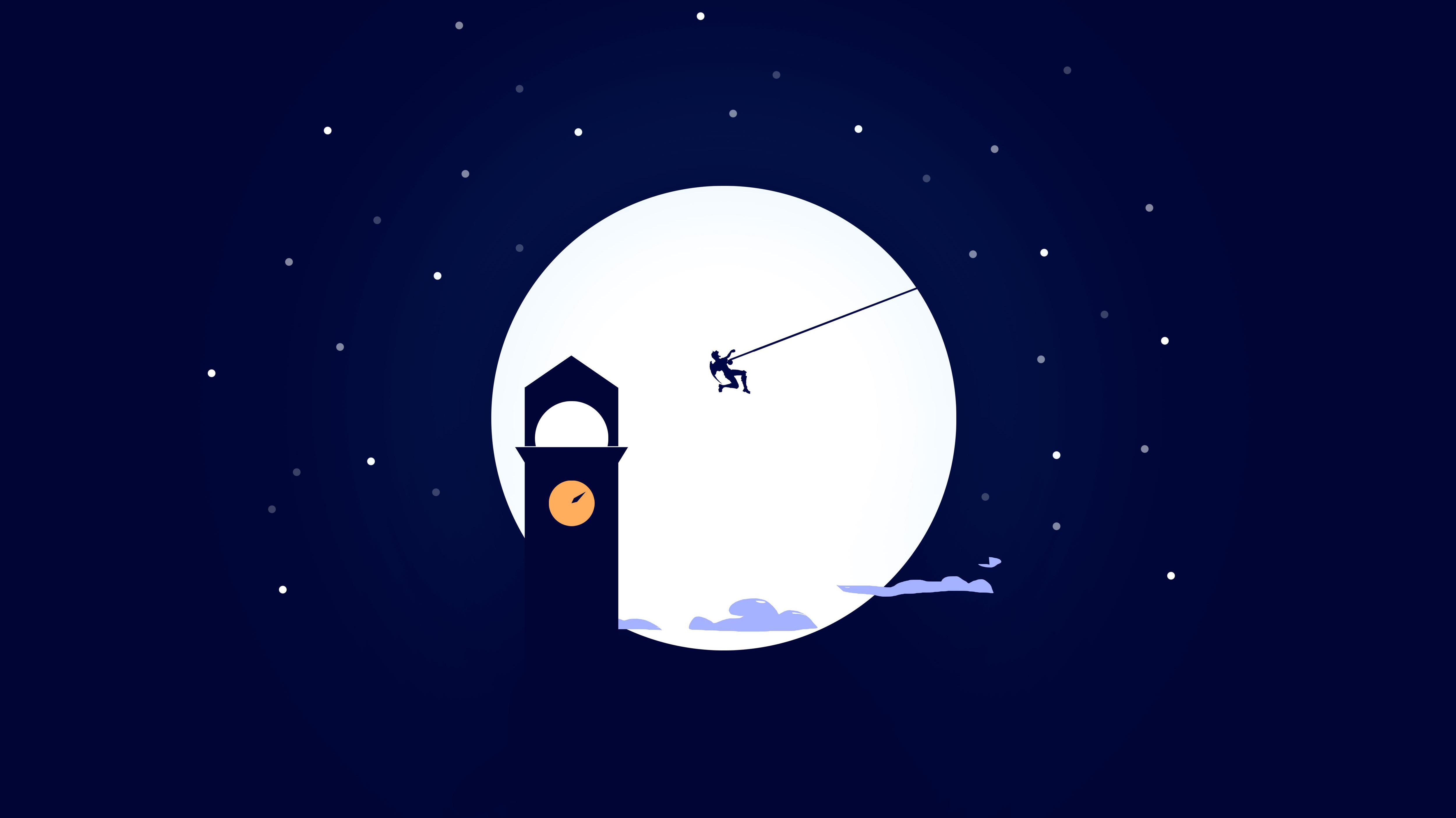 fortnite, games, artist, artwork, digital art, hd, 4k, minimalism, minimalist, clock, HD Wallpaper