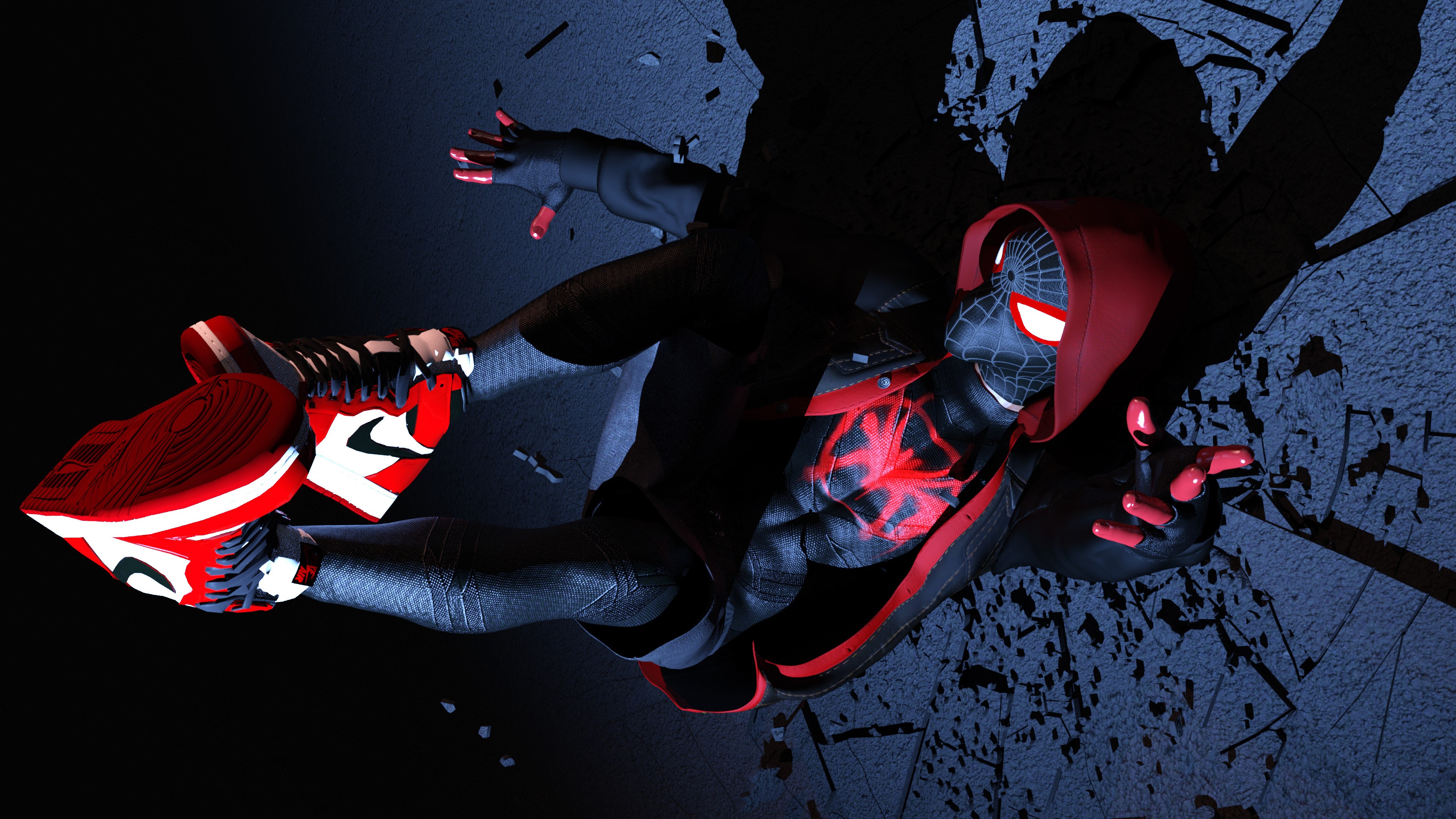 spiderman into the spider verse, spiderman, hd, superheroes, artwork, artist, digital art, 4k, HD Wallpaper