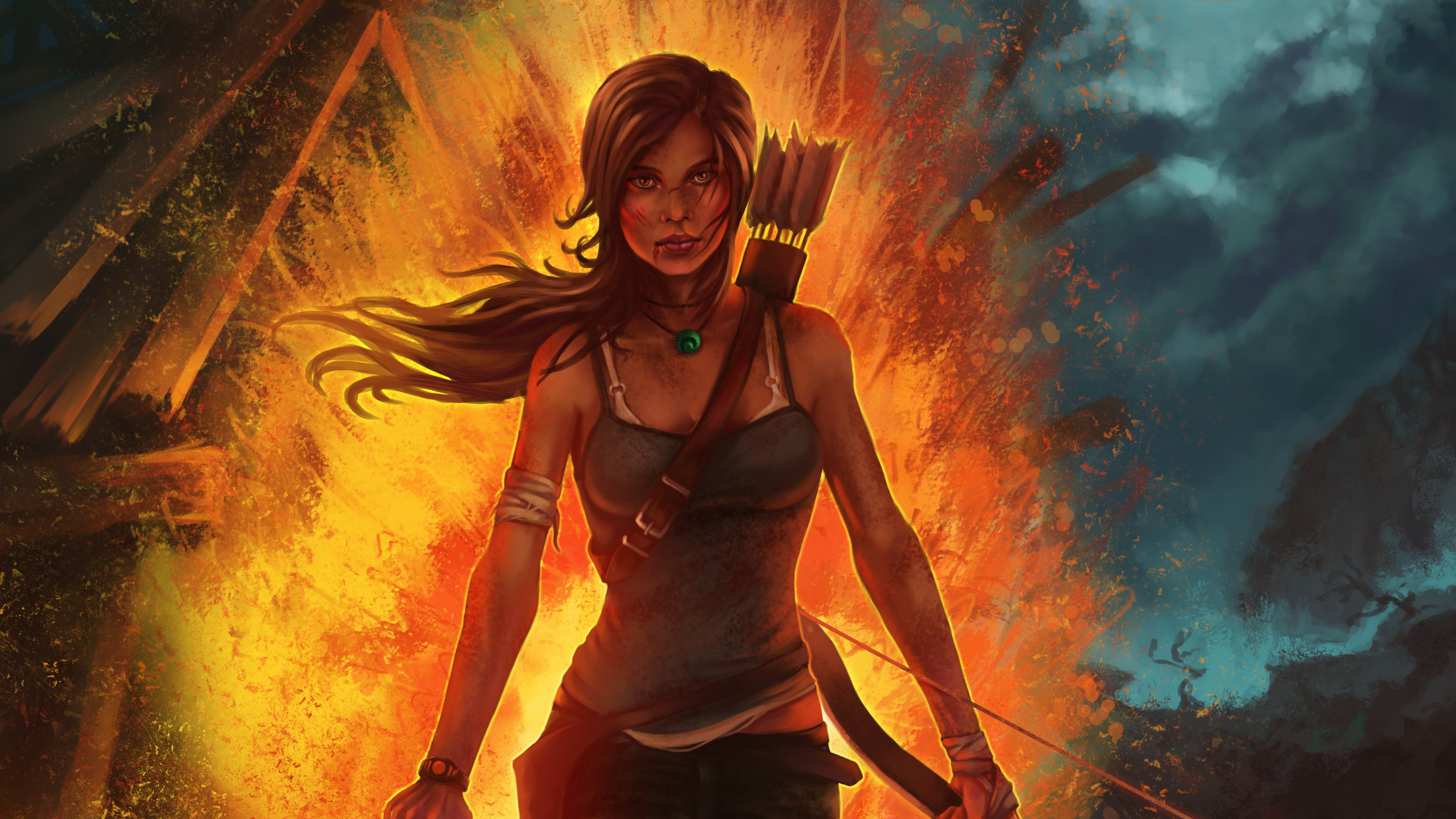 tomb raider, lara croft, artwork, hd, artist, digital art, deviantart, HD Wallpaper