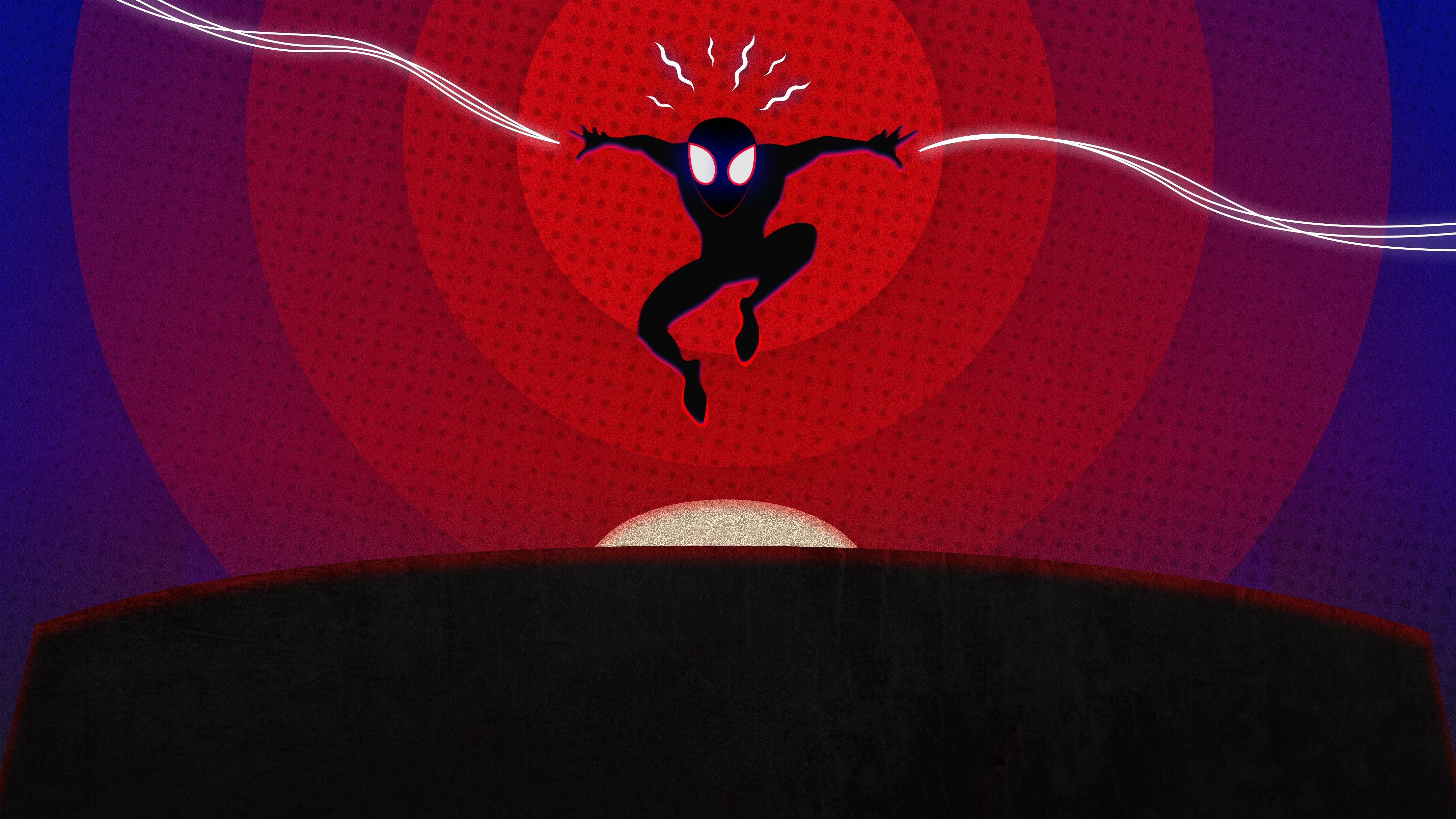 spiderman into the spider verse, hd, superheroes, artwork, artist, digital art, 4k, 5k, HD Wallpaper