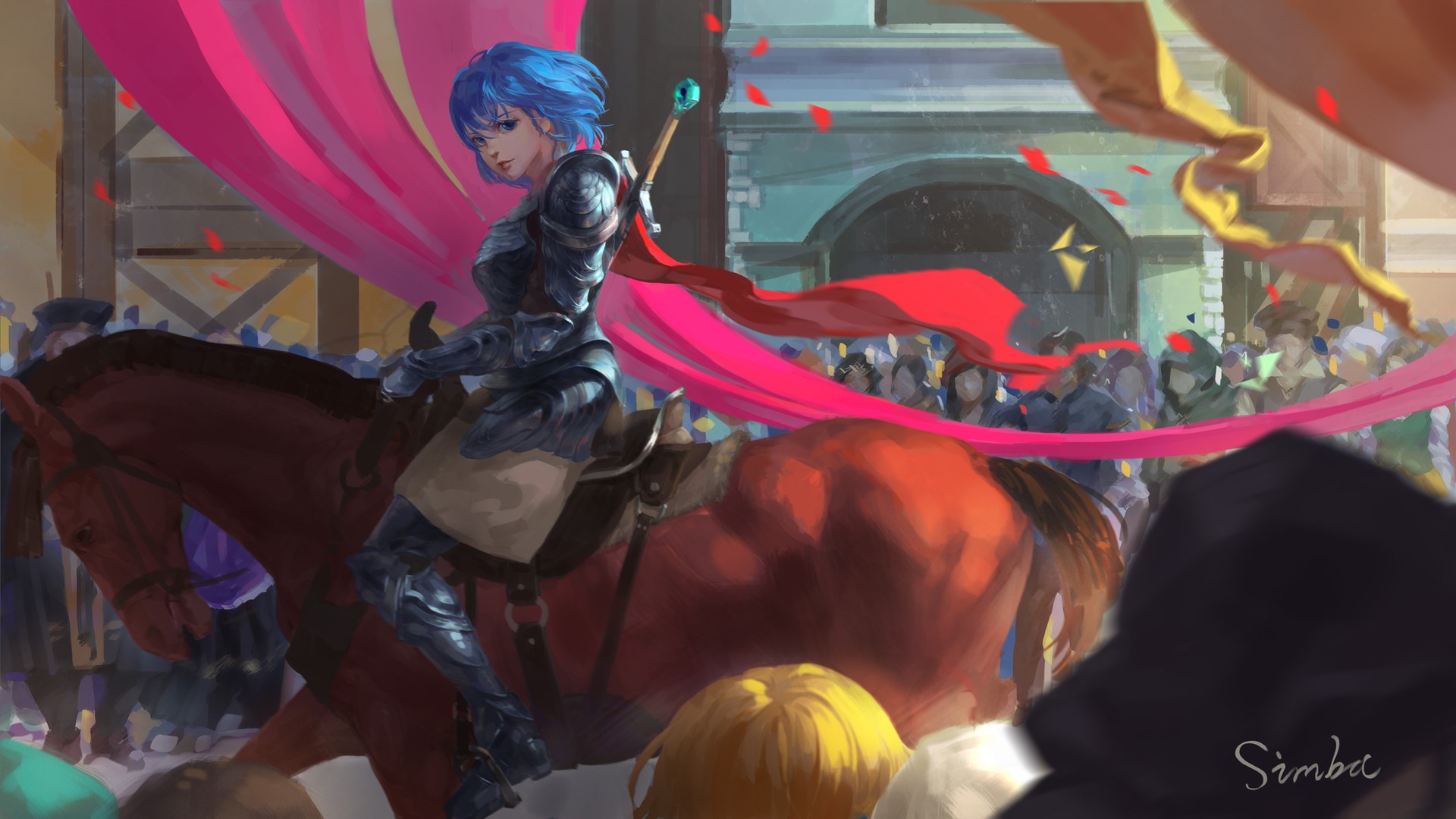 knight, horse, artist, artwork, digital art, hd, artstation, HD Wallpaper