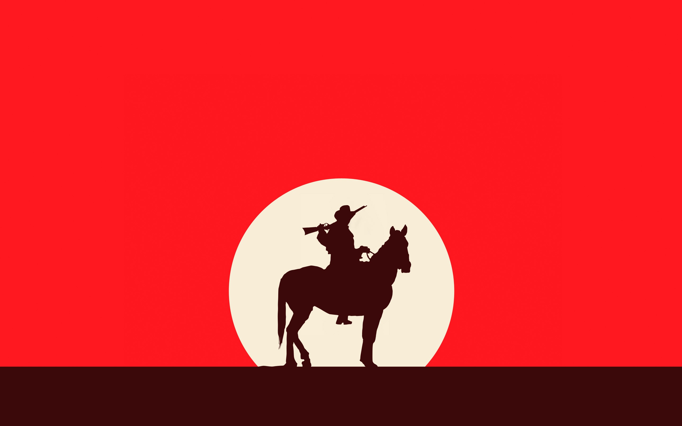 red dead redemption 2, games, artwork, hd, minimalism, minimalist, HD Wallpaper