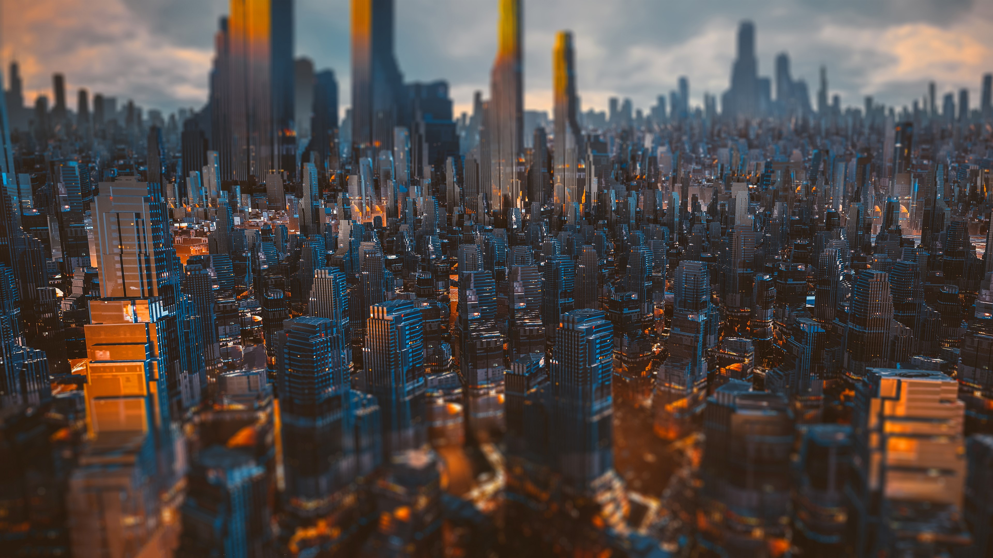 city, buildings, artist, artwork, digital art, hd, artstation, 4k, HD Wallpaper