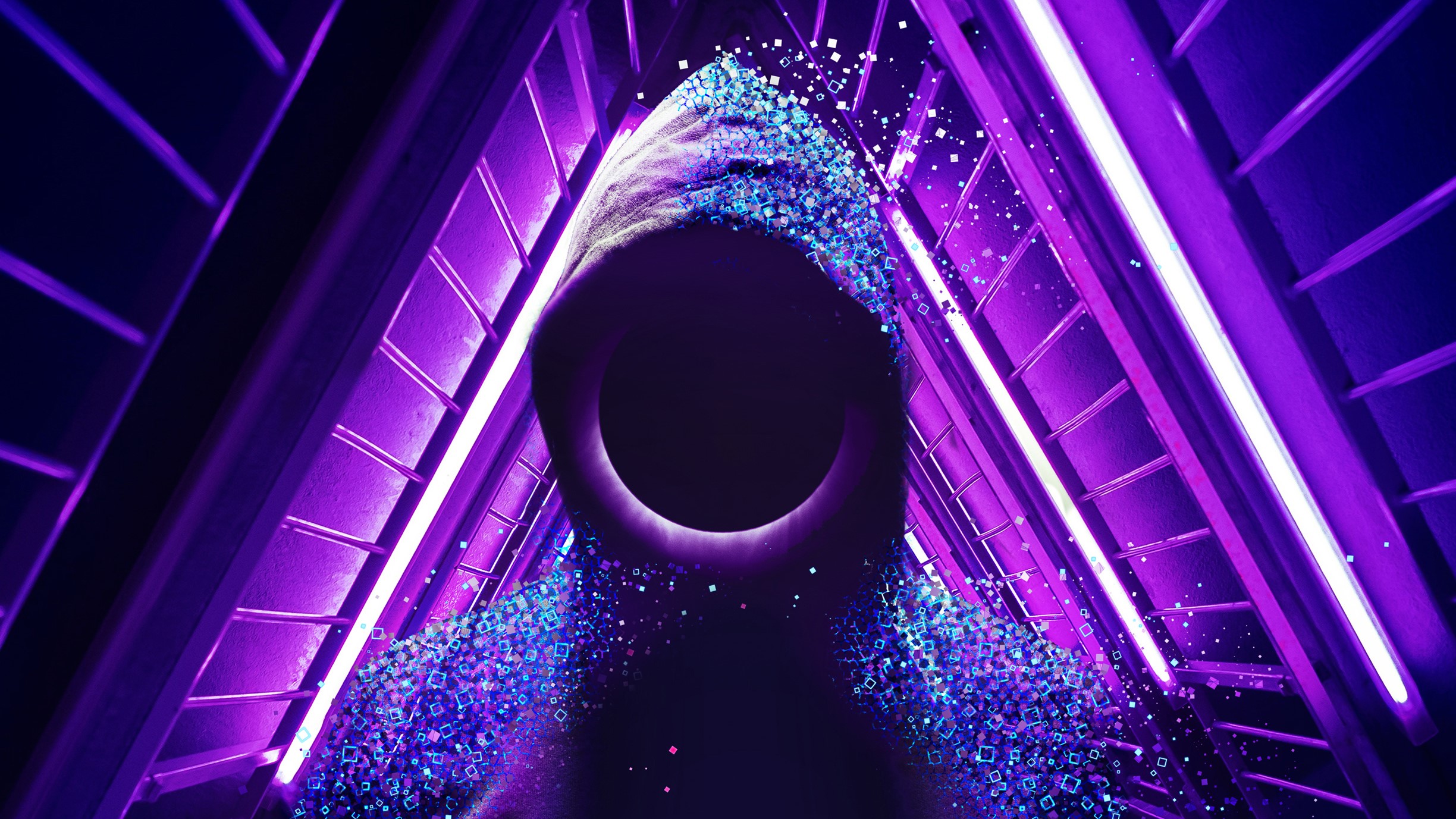 artist, artwork, digital art, hd, 4k, hoodie, neon, HD Wallpaper