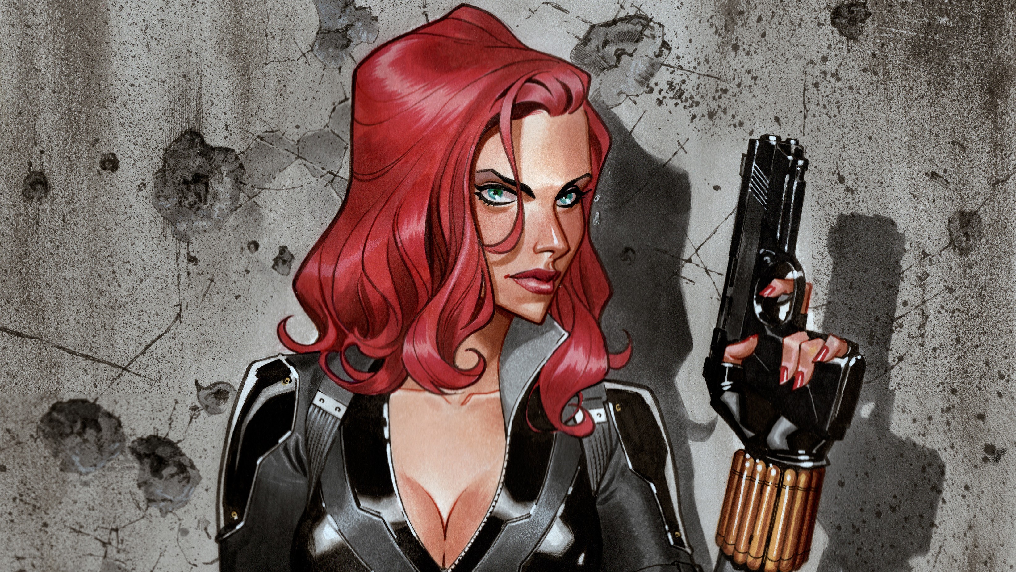 black widow, hd, 4k, artwork, artist, behance, superheroes, HD Wallpaper