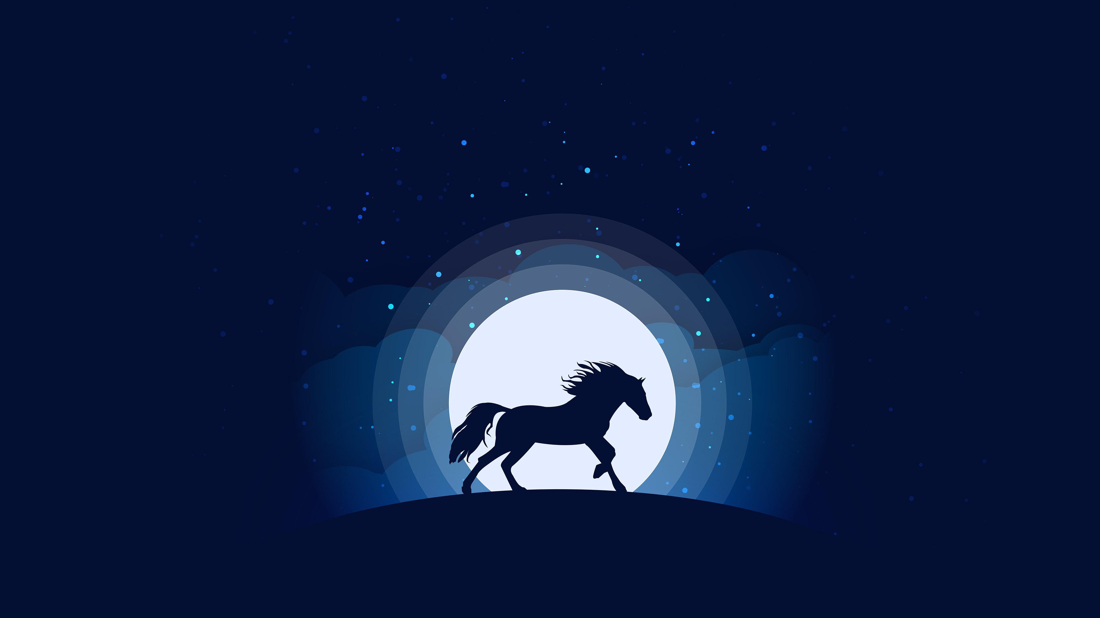 horse, animals, artist, artwork, digital art, hd, behance, silhouette, HD Wallpaper