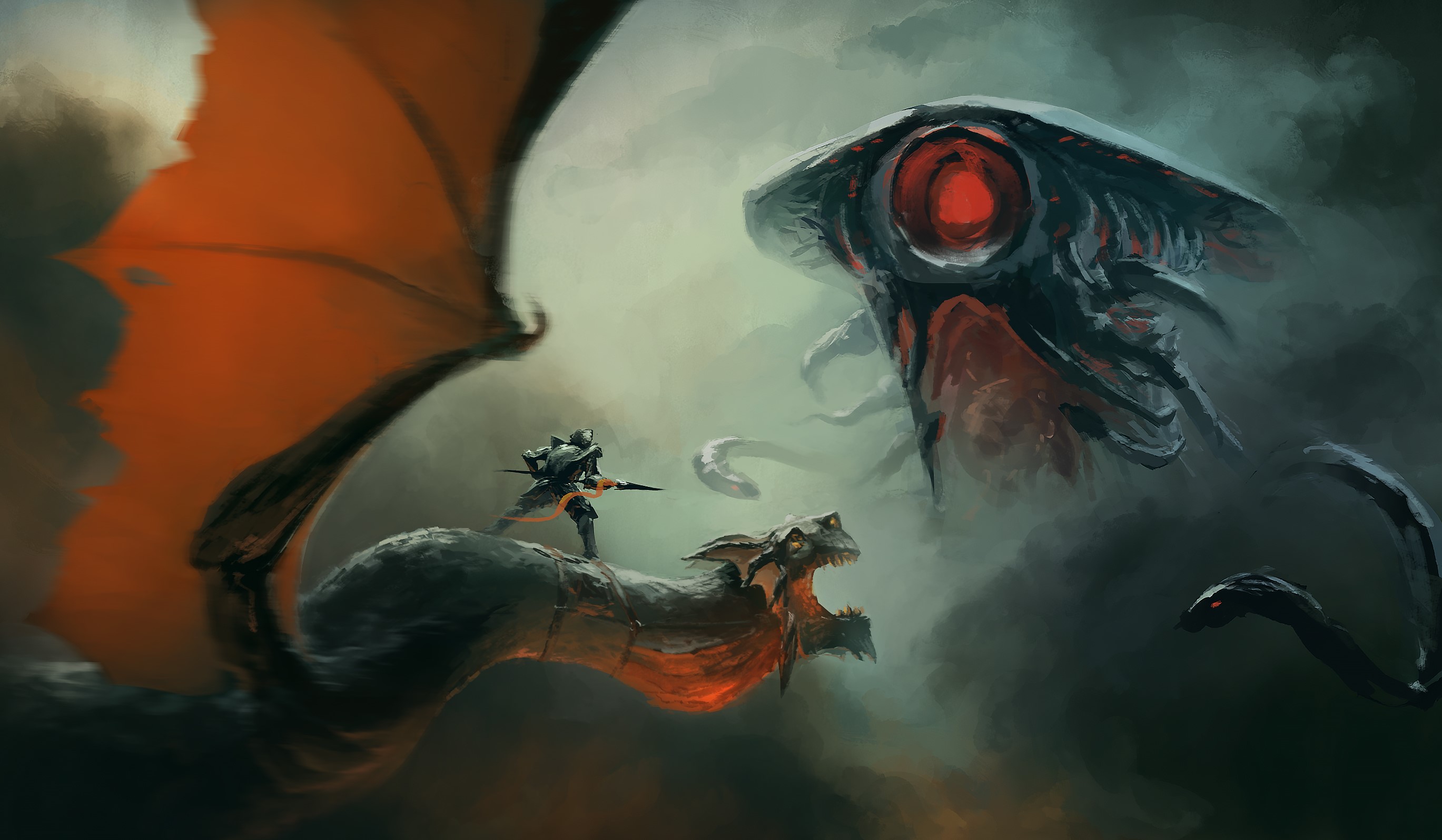 knight, alien, artist, artwork, digital art, hd, deviantart, HD Wallpaper