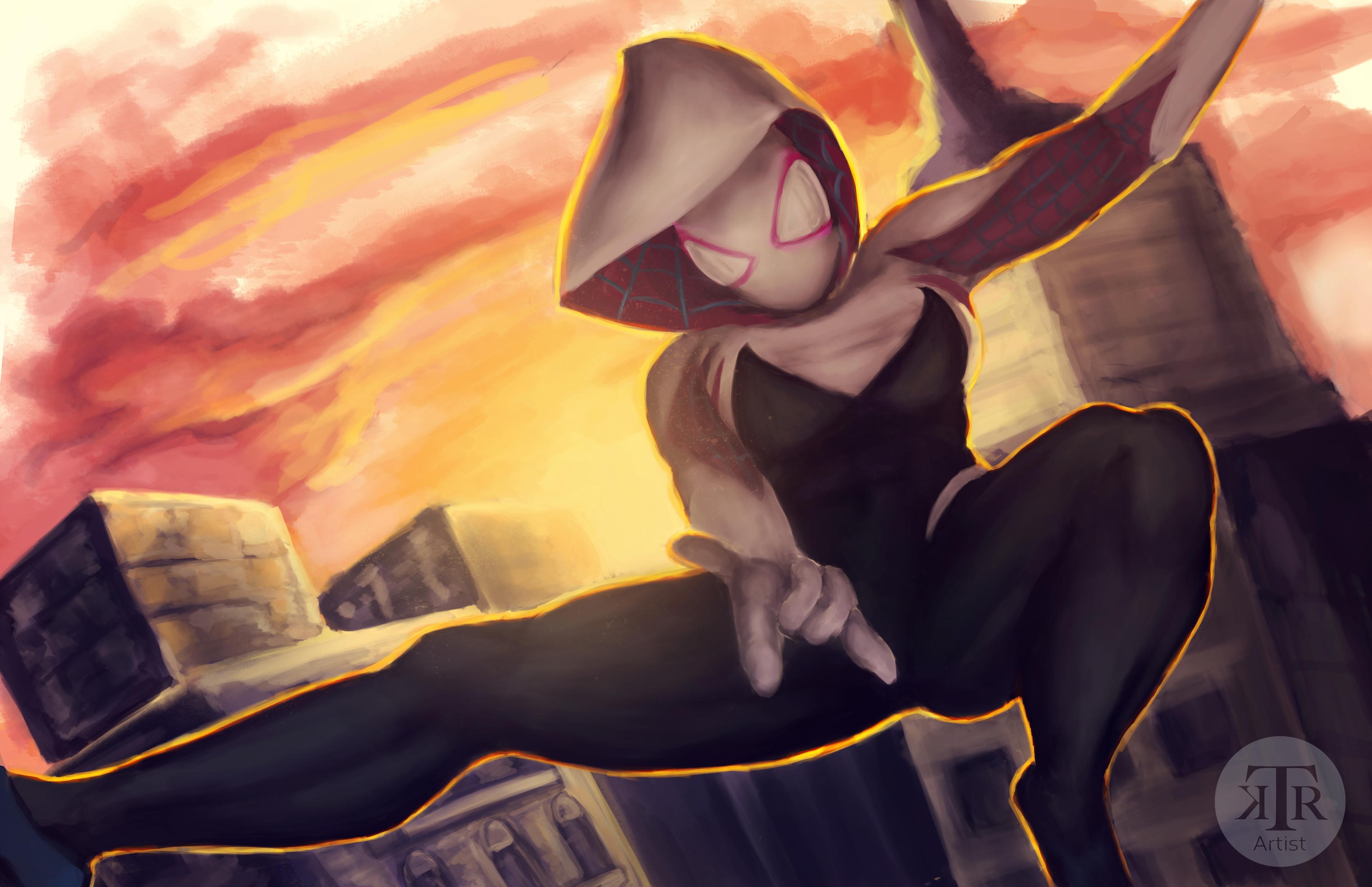 hd, 4k, superheroes, artwork, gwen stacy, digital art, art, deviantart, HD Wallpaper