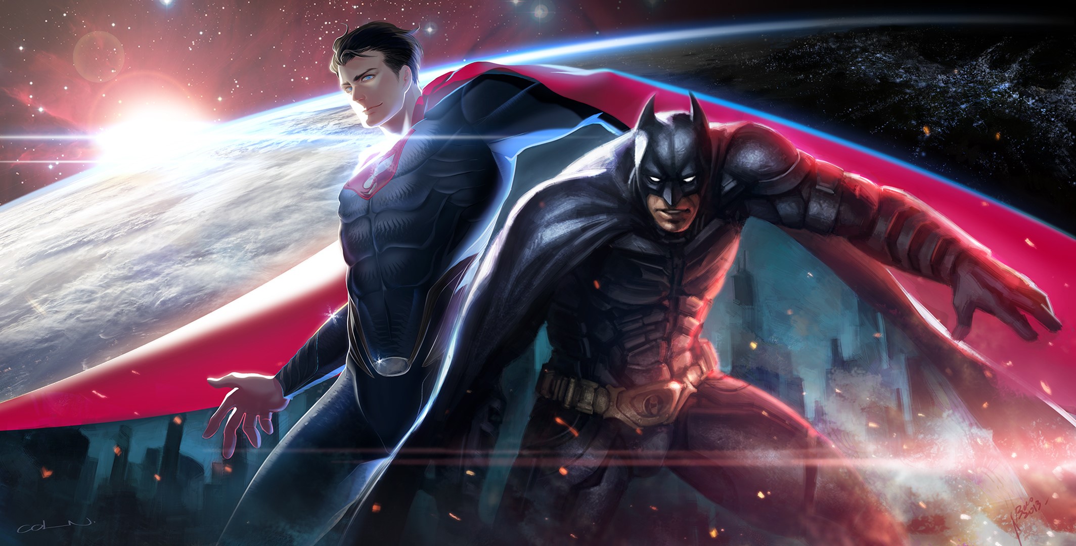 batman vs superman, batman, superman, artwork, artist, hd, deviantart, superheroes, digital art, HD Wallpaper