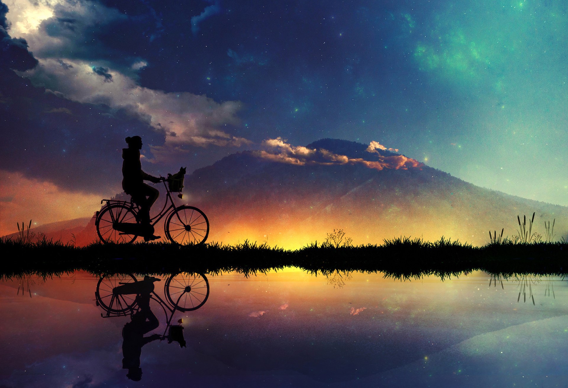bicycle, artist, artwork, digital art, hd, deviantart, HD Wallpaper