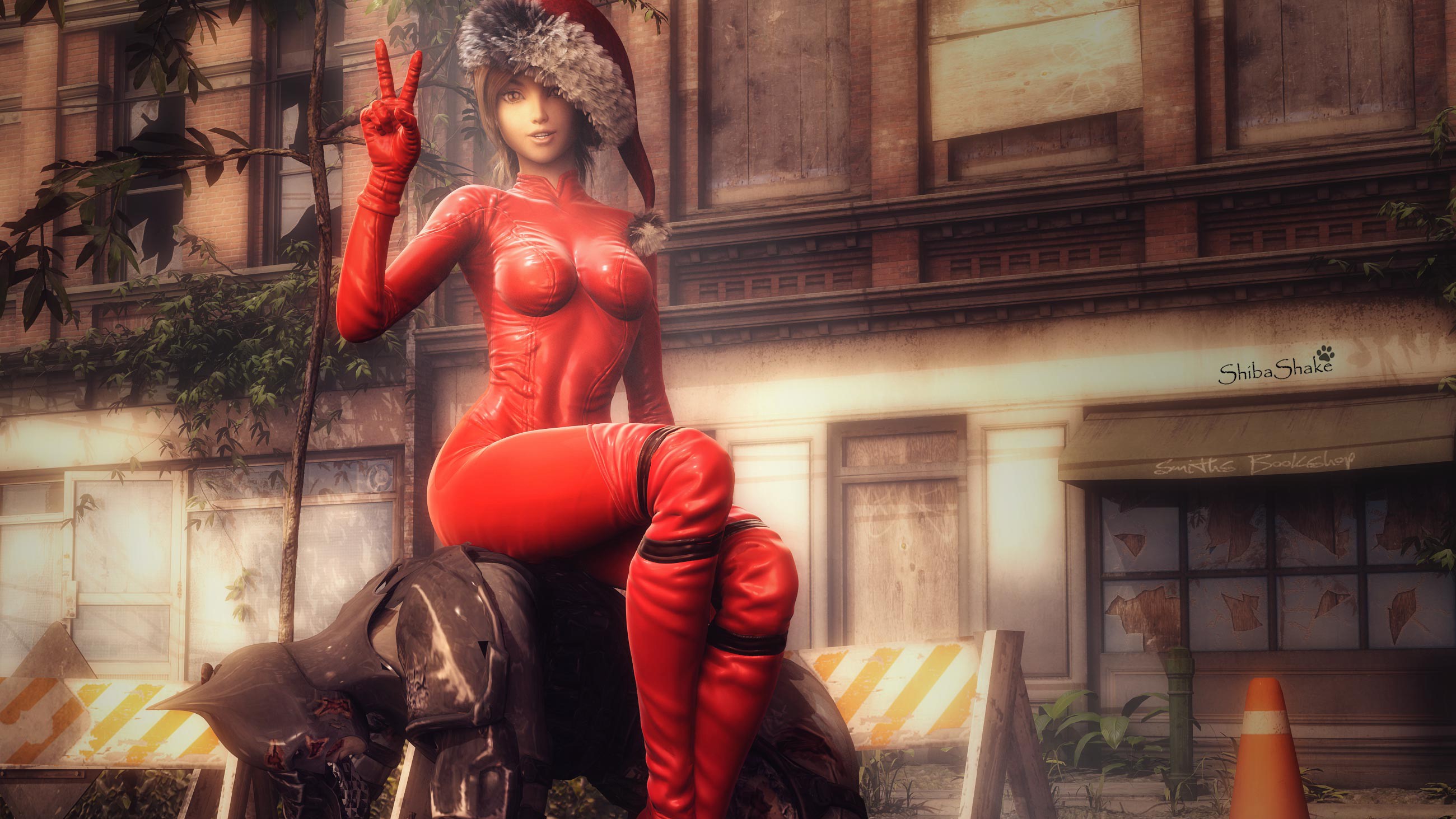 santa claus, fantasy girls, artist, artwork, digital art, hd, deviantart, HD Wallpaper