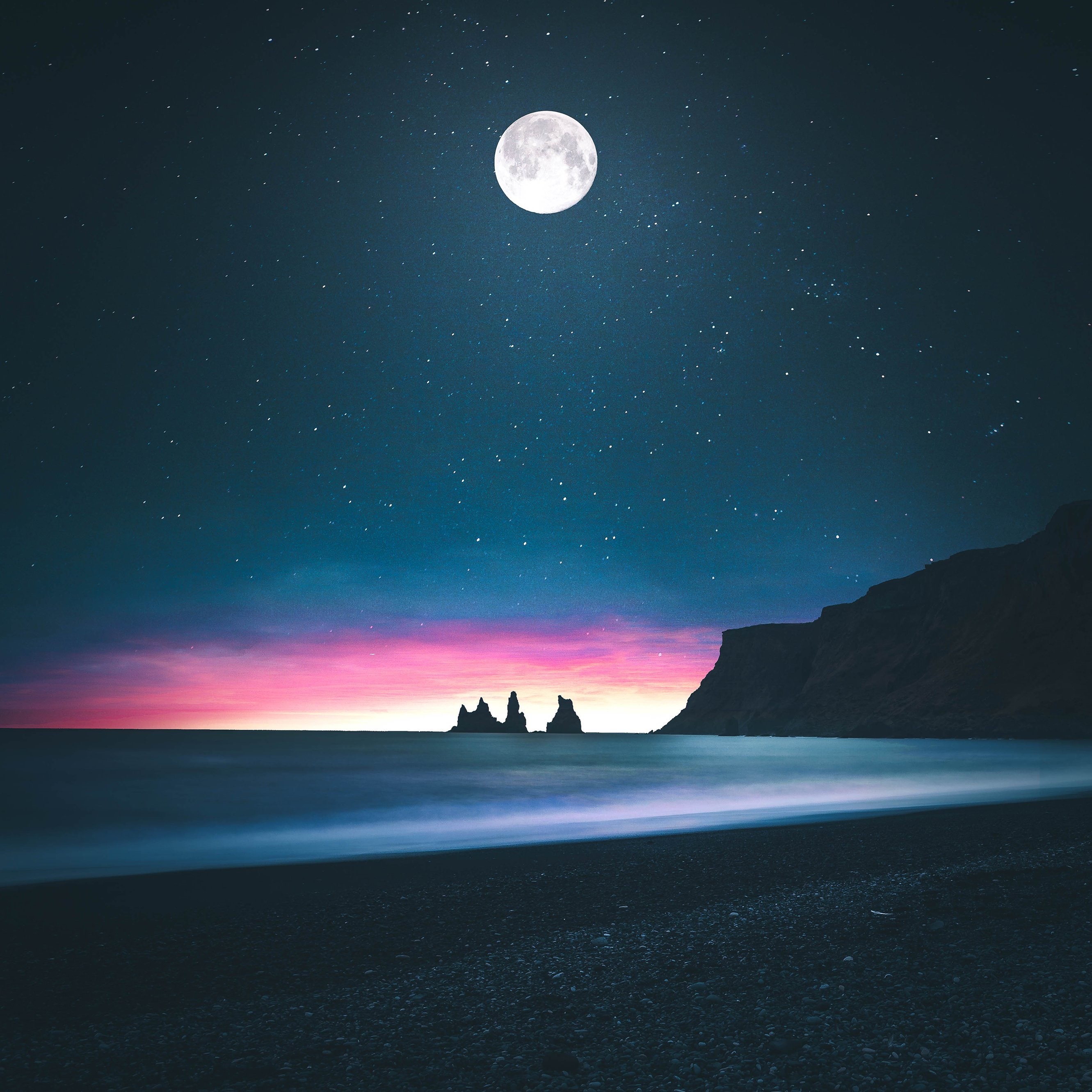 nature, photography, hd, dark, night, moon, HD Wallpaper