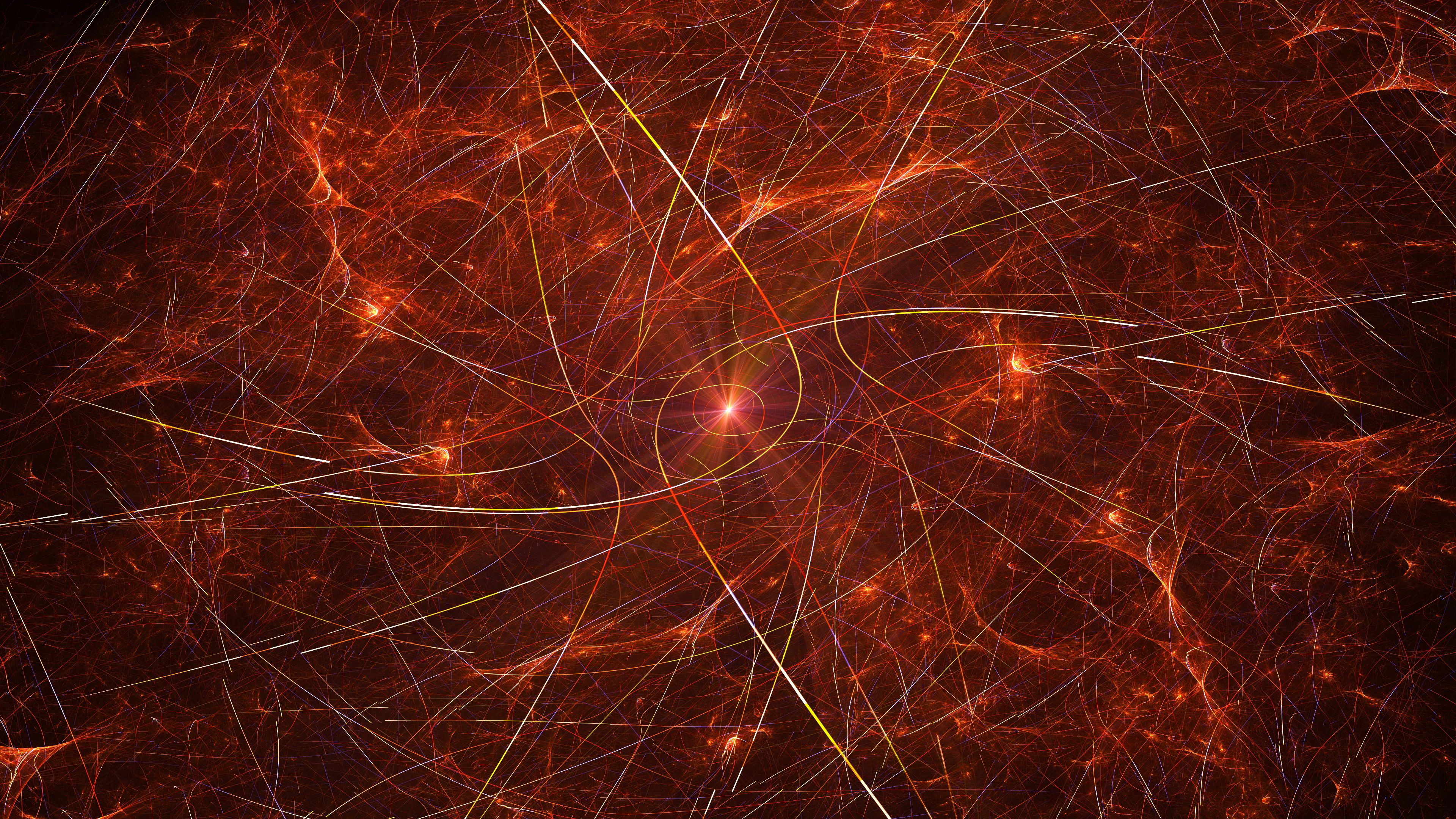lines, tangled, glare, fractal, abstraction, 4k, HD Wallpaper