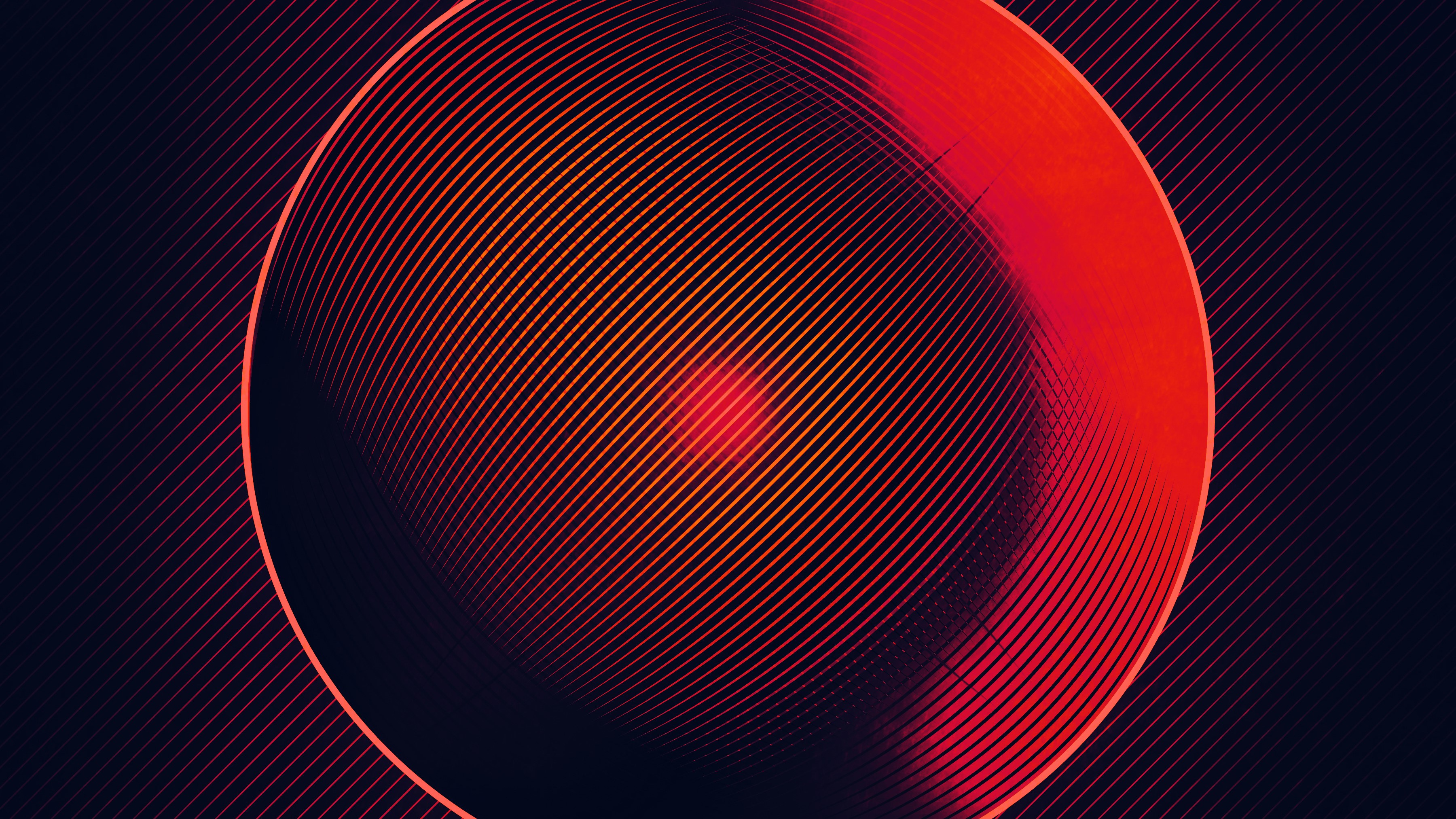 abstract, lines, hd, 4k, behance, red, HD Wallpaper