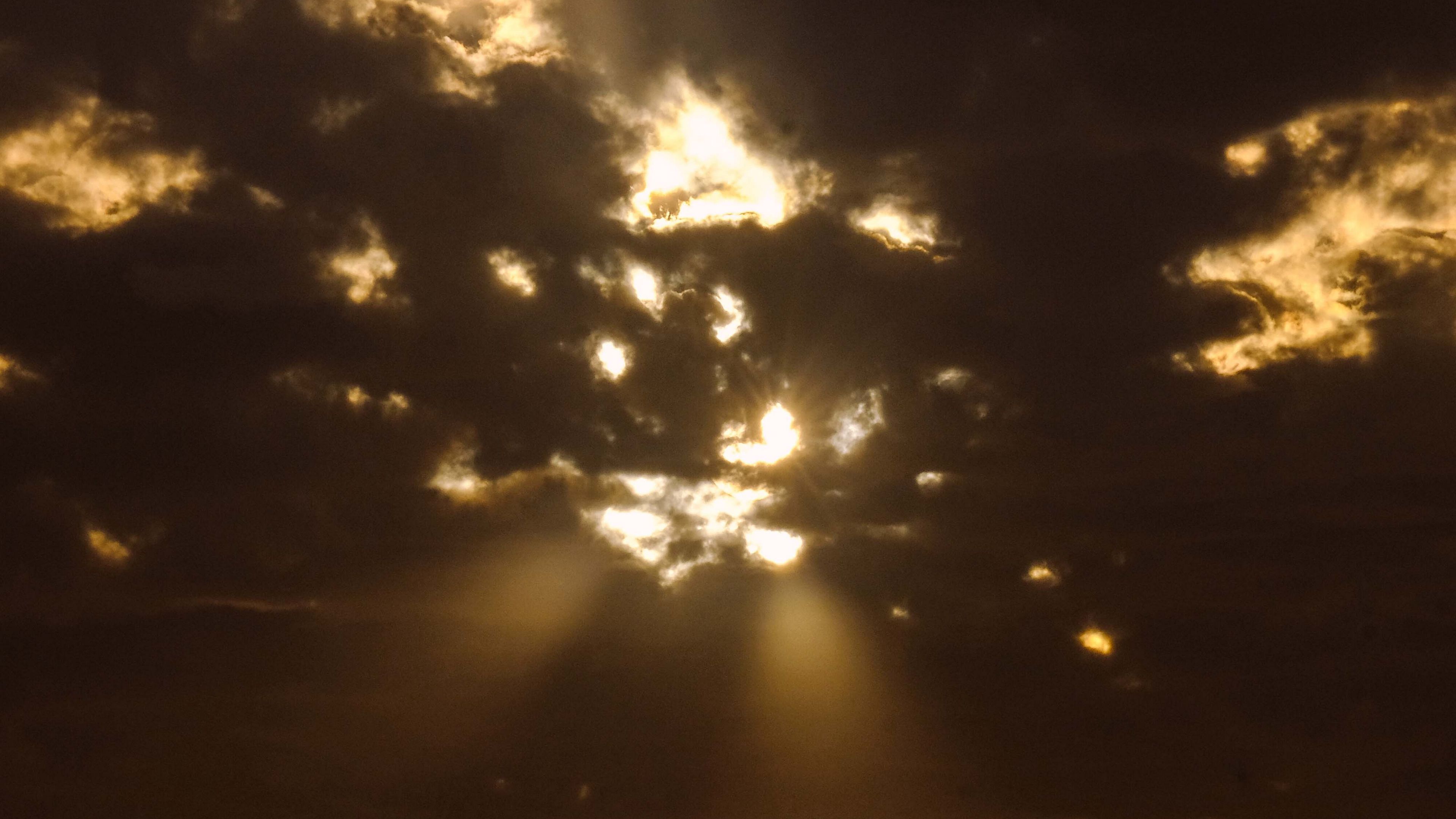 dusk, sky, clouds, dark, landscape, 4k, HD Wallpaper