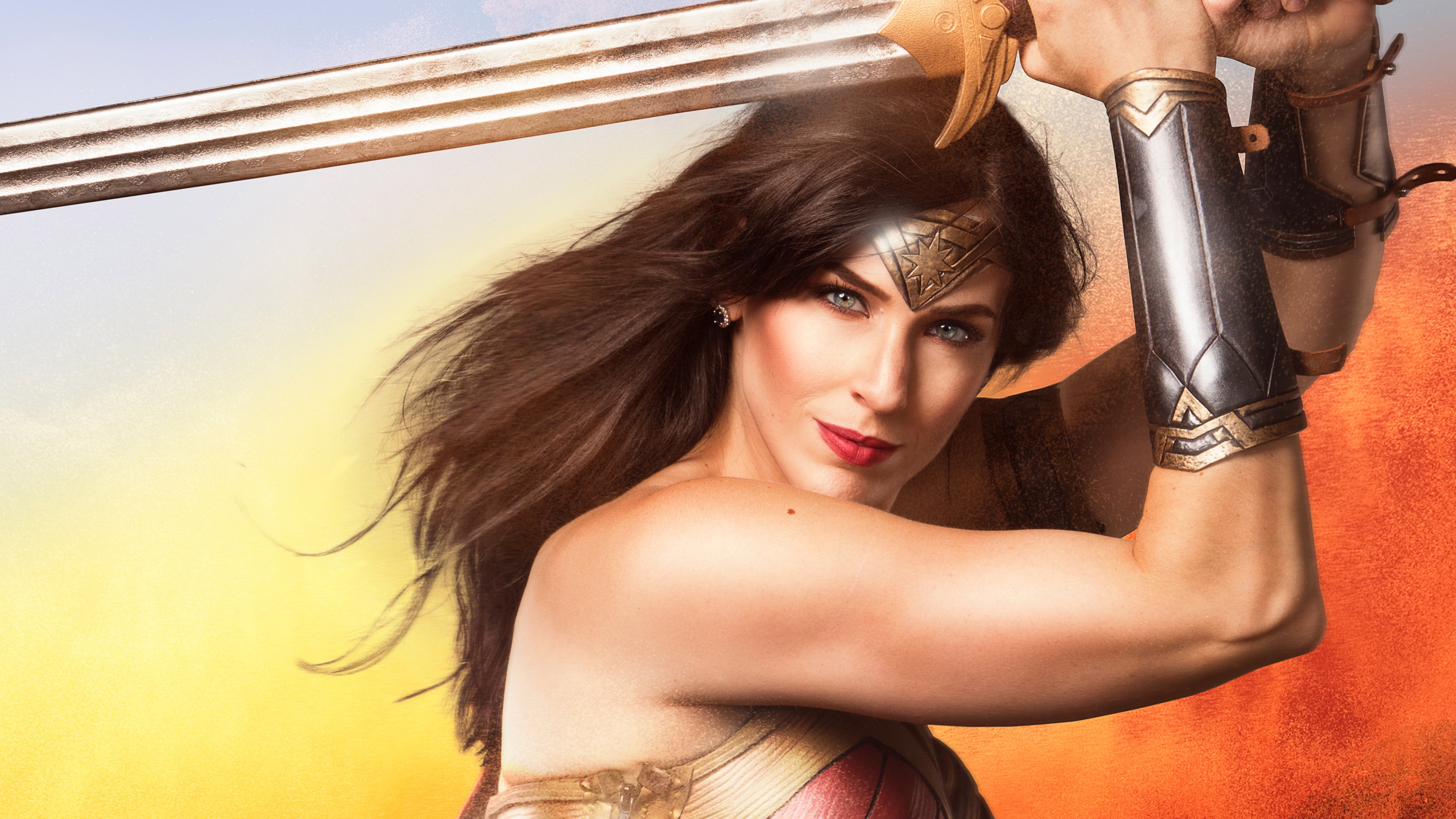 wonder woman, cosplay, superheroes, hd, 4k, HD Wallpaper