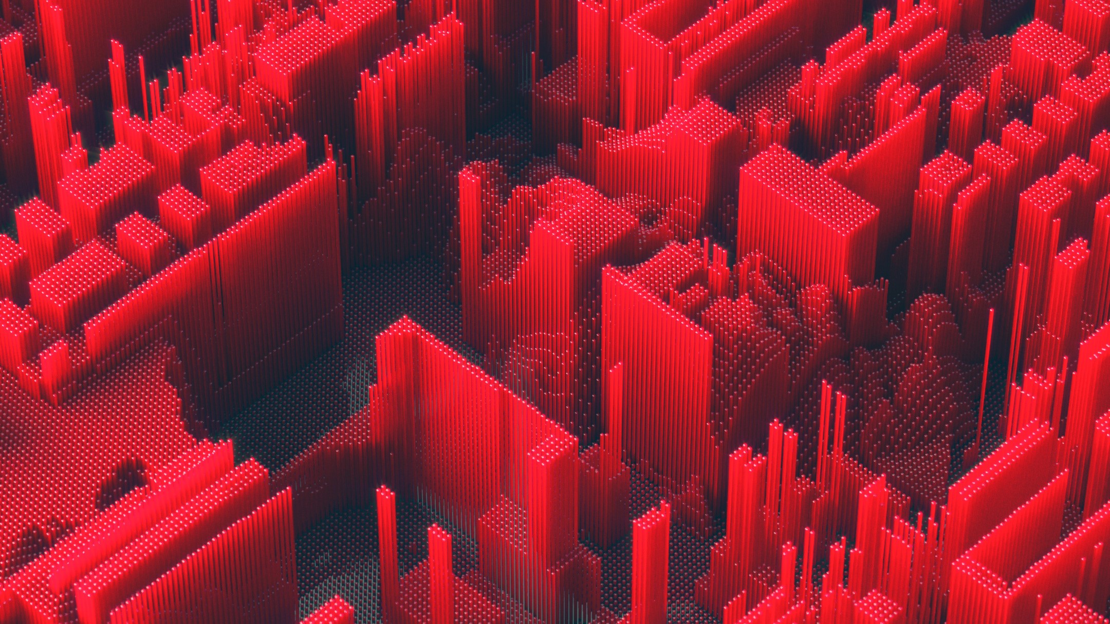 abstract, geometry, hd, behance, red, HD Wallpaper