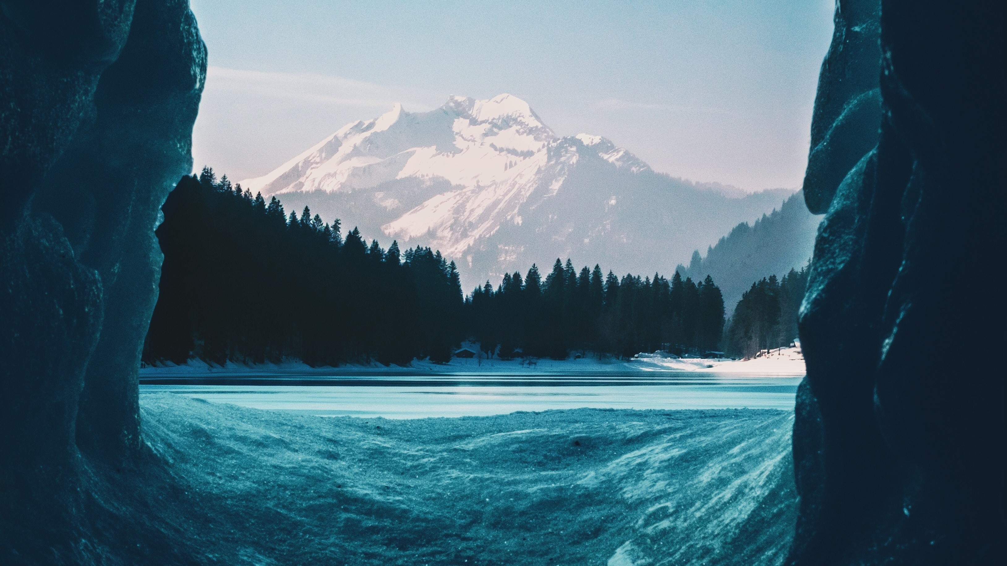 landscape, mountains, forest, trees, nature, hd, 4k, photography, HD Wallpaper