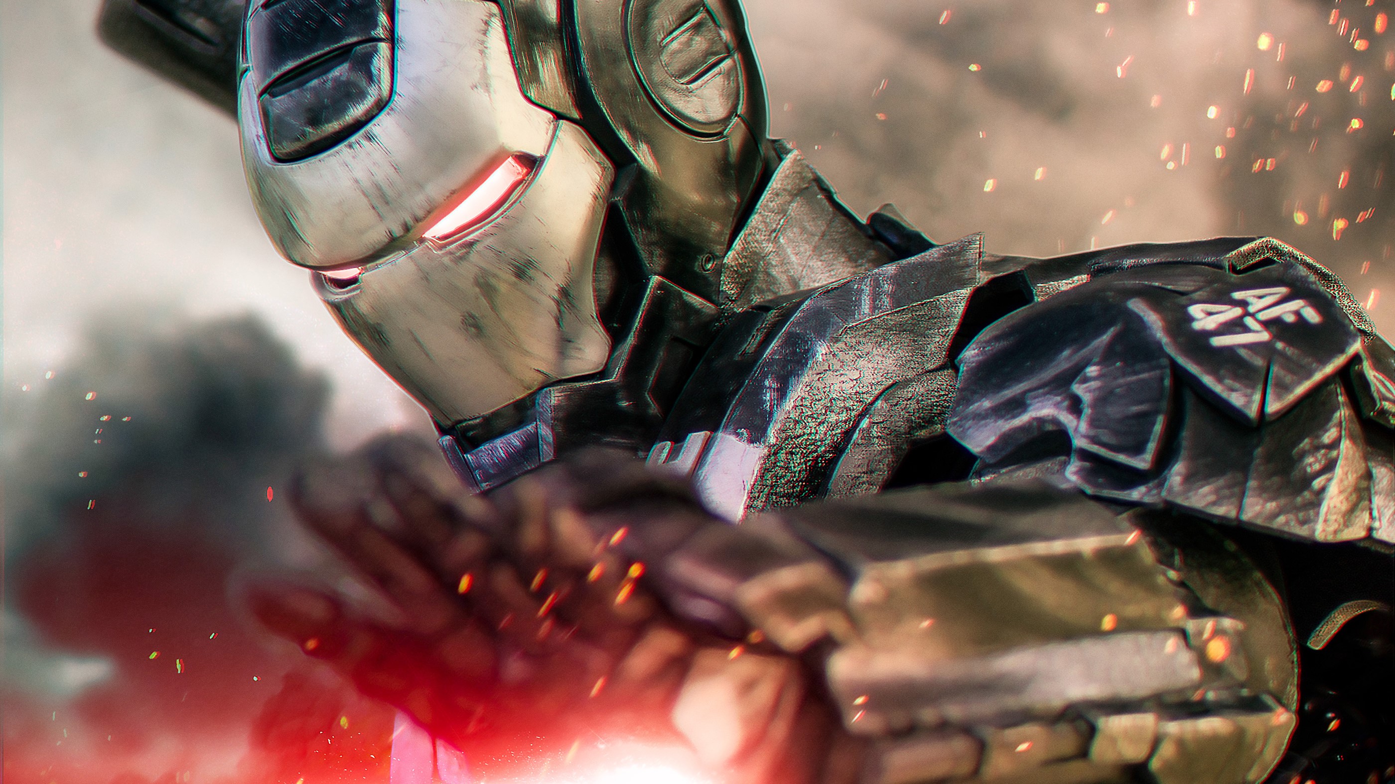 war machine, superheroes, artwork, digital art, behance, HD Wallpaper