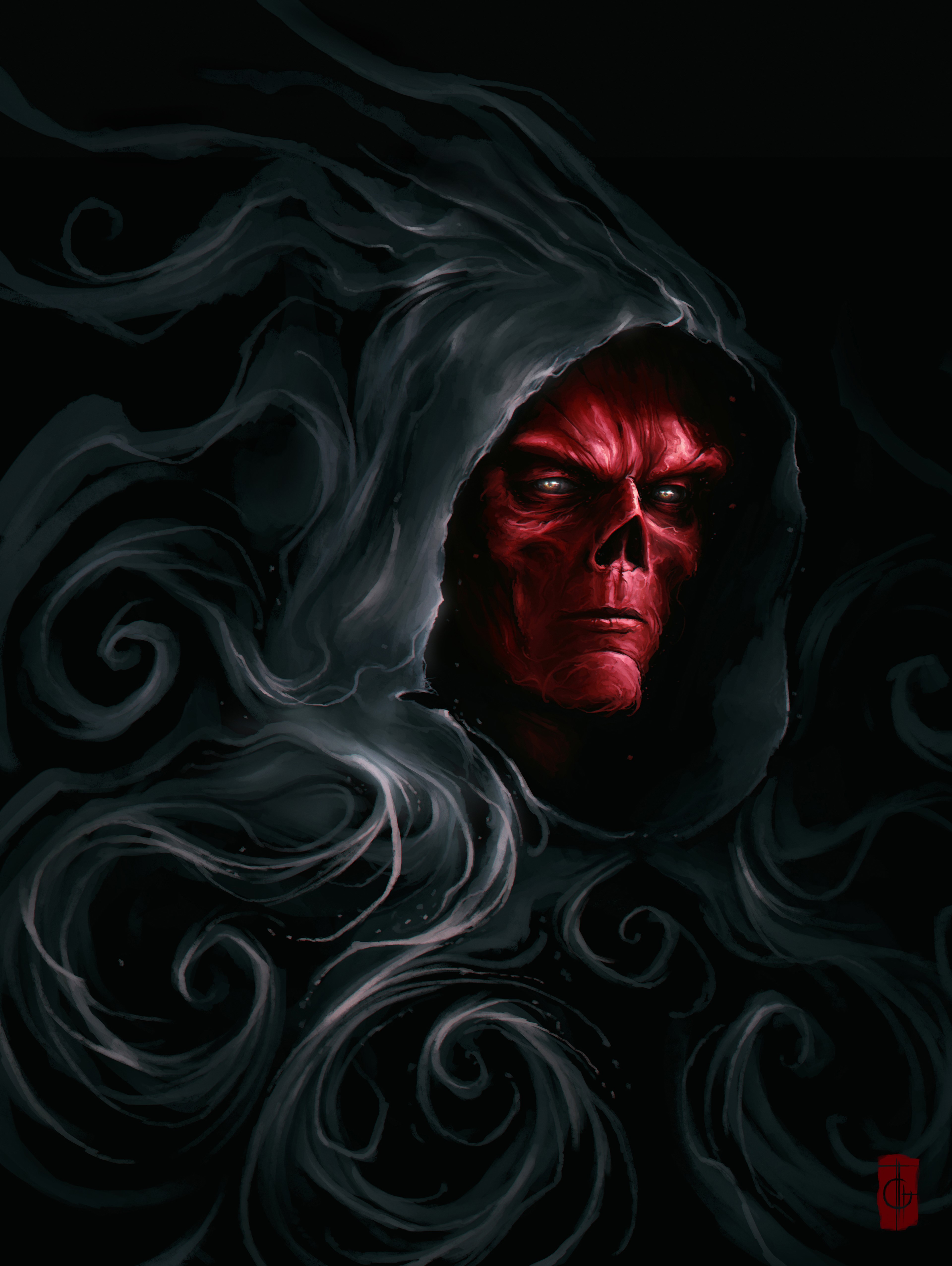 artist, artwork, hd, 4k, behance, illustration, skull, HD Wallpaper