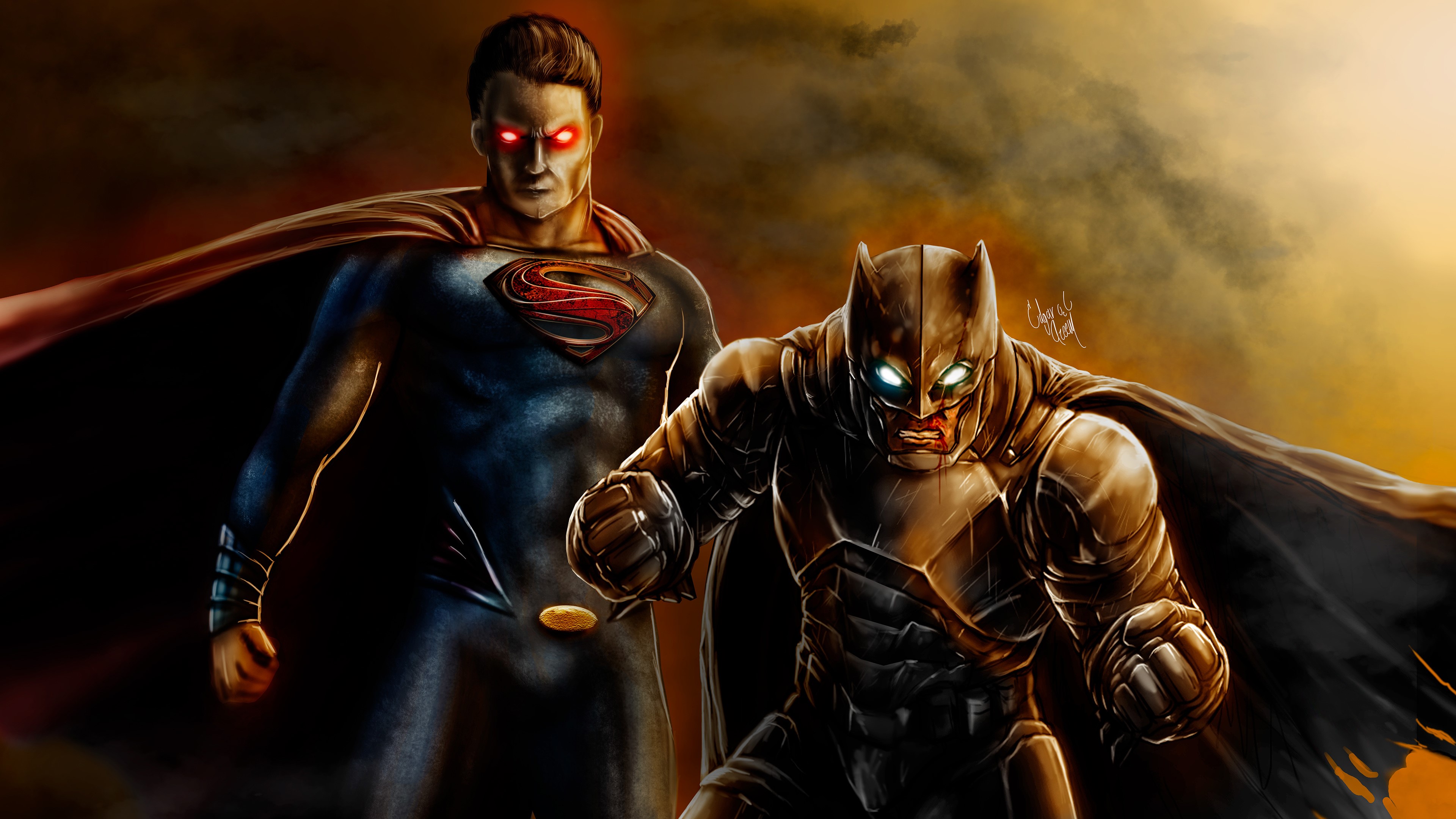 batman, superman, superheroes, hd, 4k, artwork, digital art, behance, HD Wallpaper