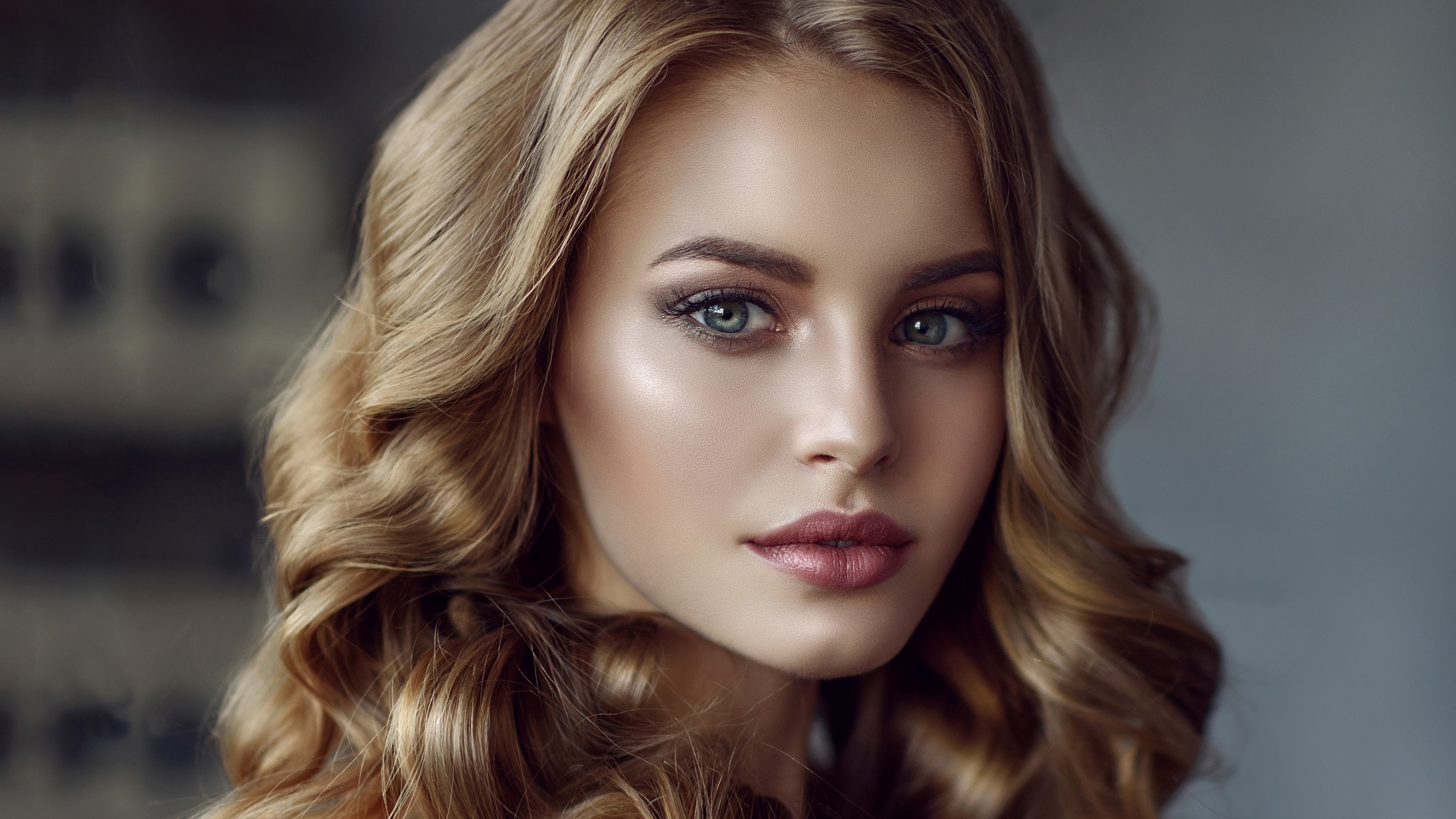 blonde, girls, model, face, hd, 4k, HD Wallpaper