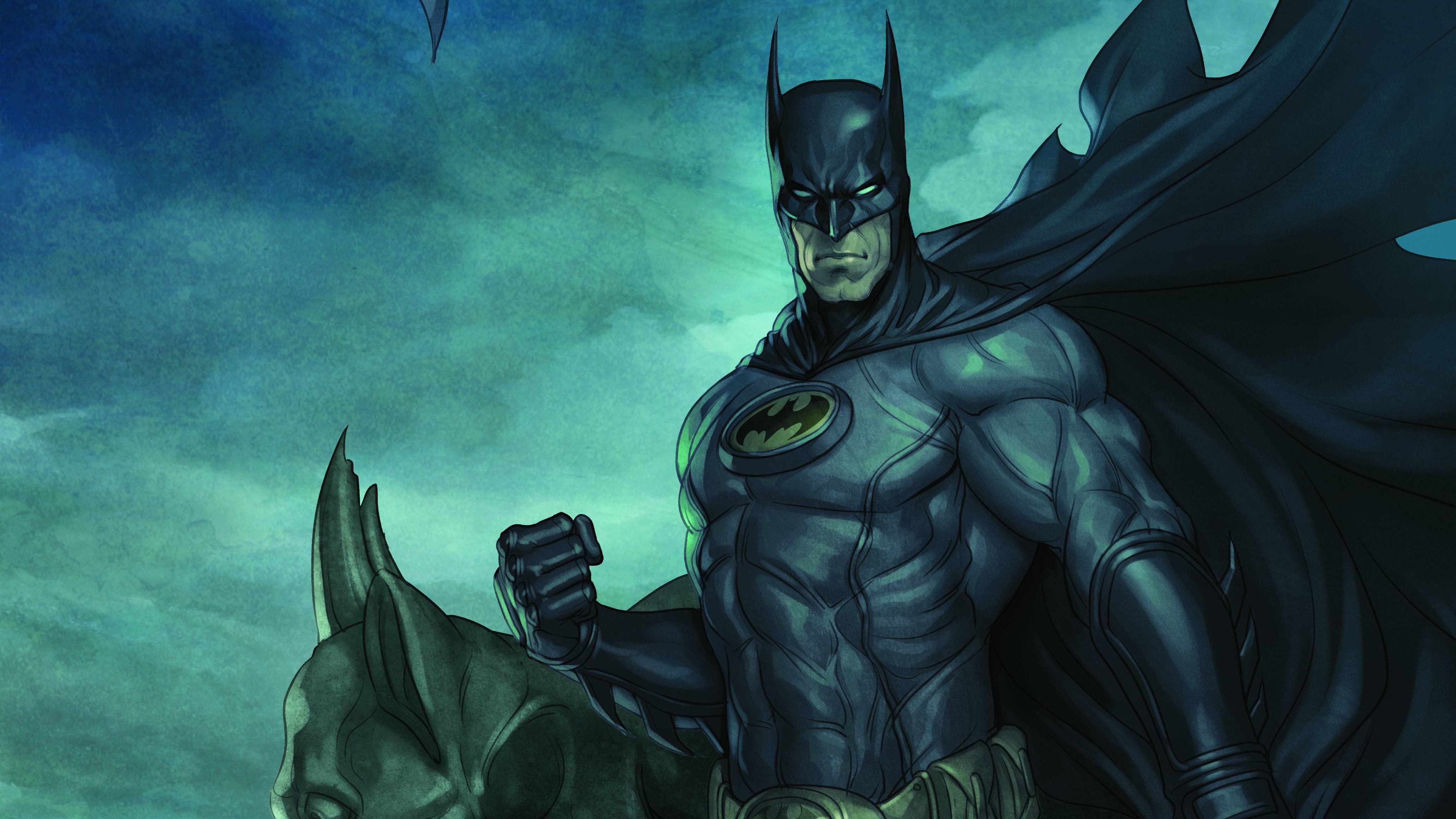 batman, hd, 4k, superheroes, portrait, artwork, HD Wallpaper