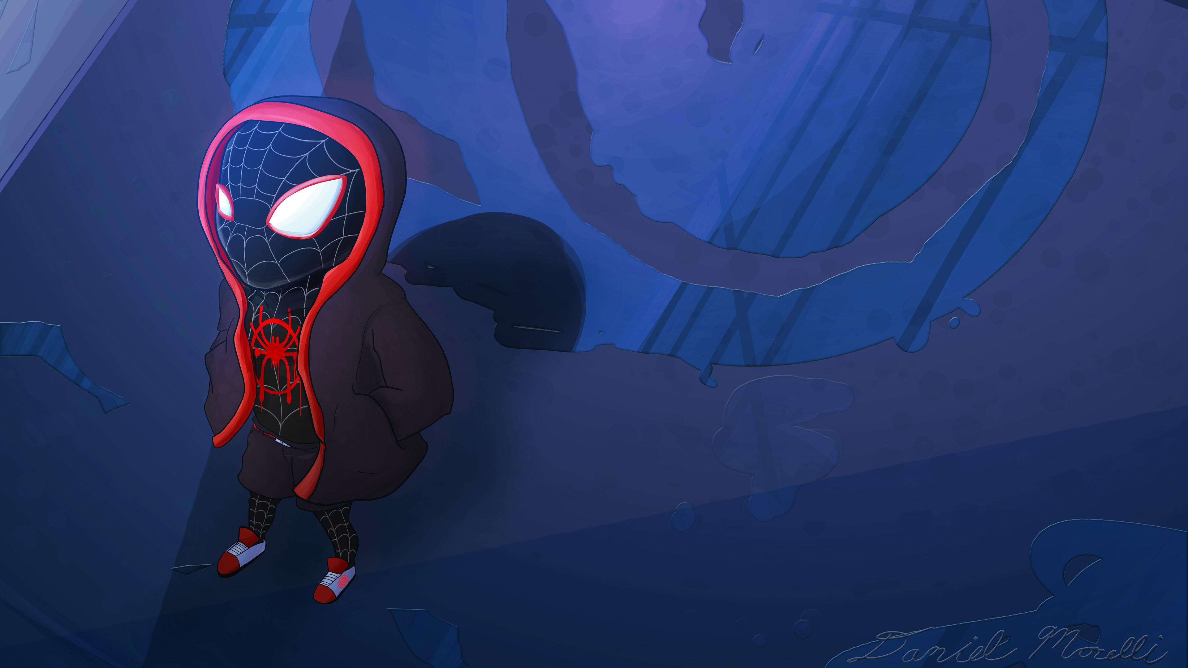 spiderman into the spider verse, hd, superheroes, 4k, artwork, artist, digital art, behance, HD Wallpaper