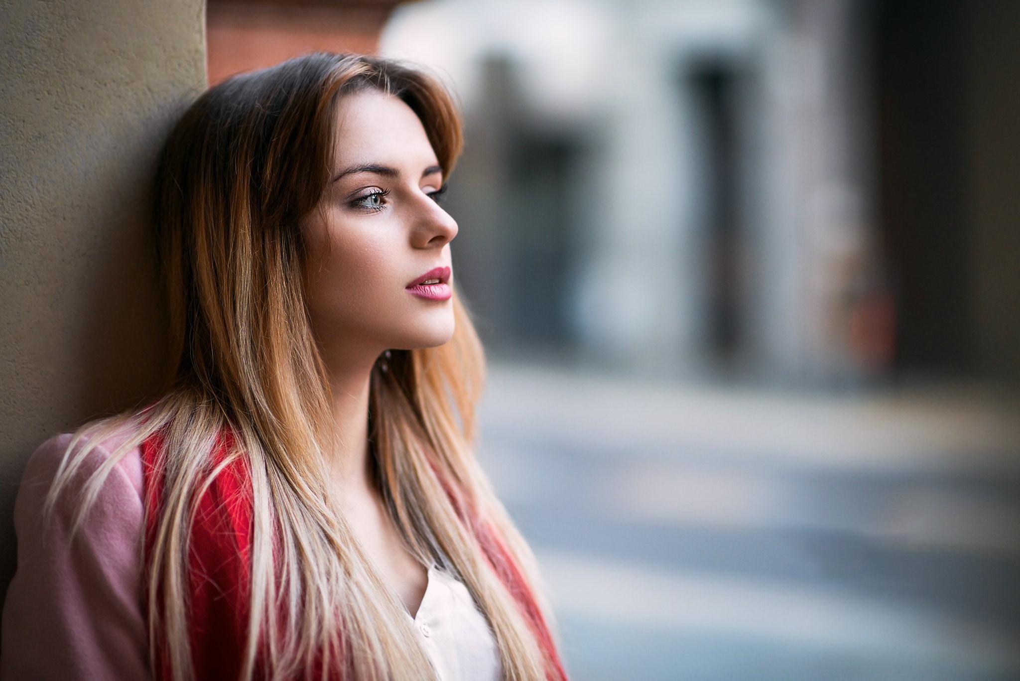 girls, model, hd, depth of field, HD Wallpaper