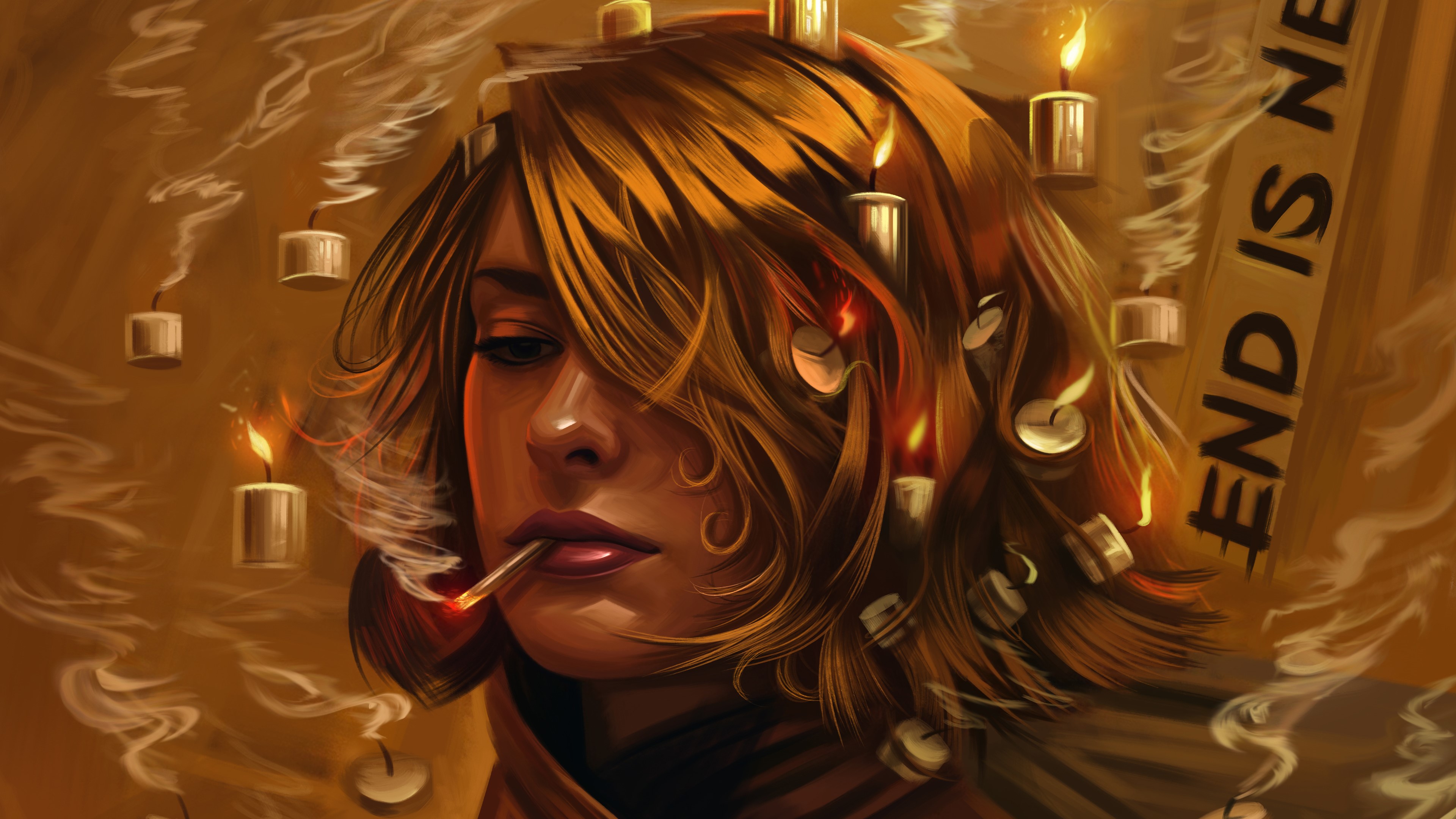 smoke, artist, artwork, digital art, hd, 4k, behance, HD Wallpaper