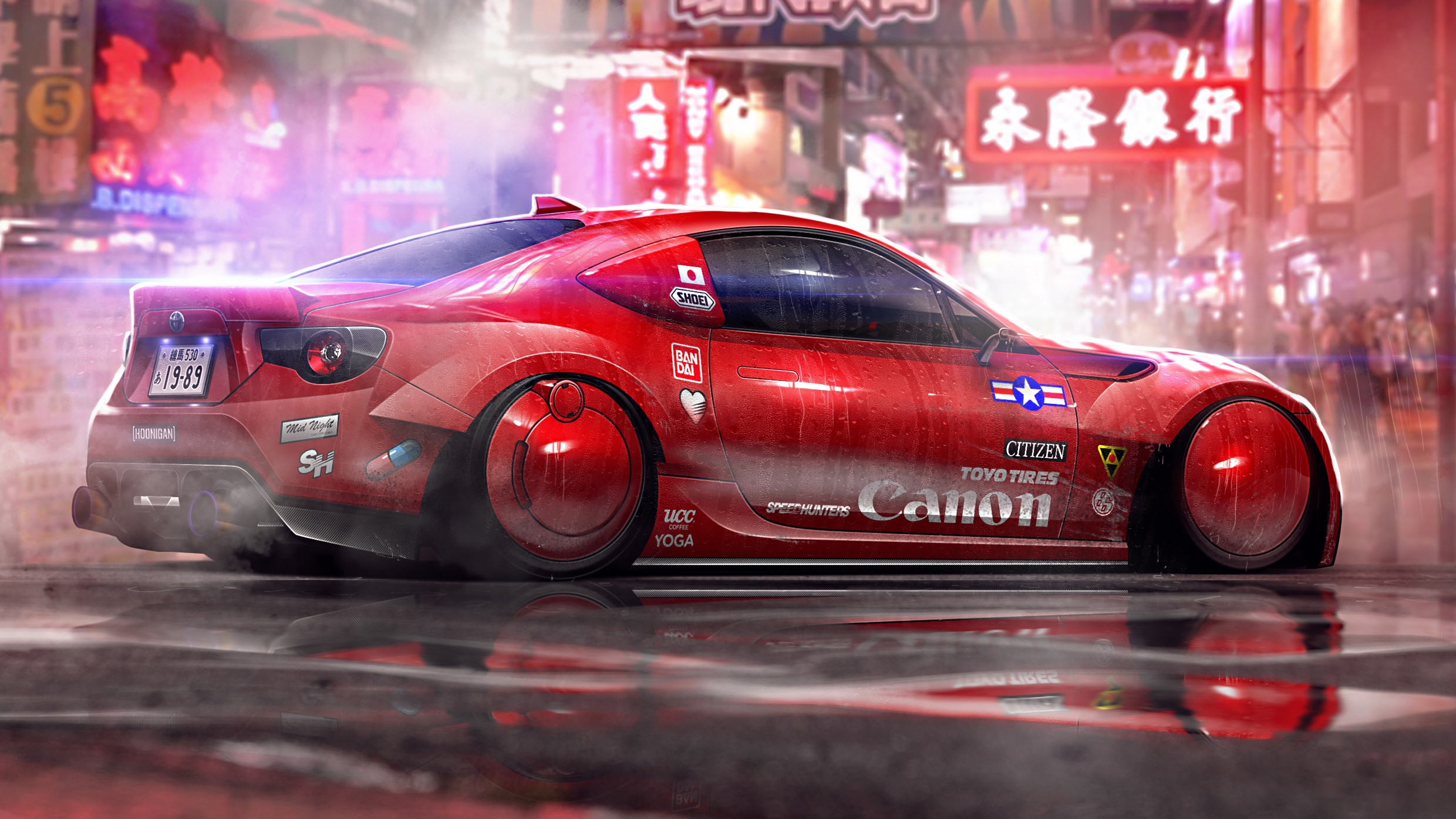 cyberpunk, cars, artist, artwork, digital art, hd, deviantart, HD Wallpaper
