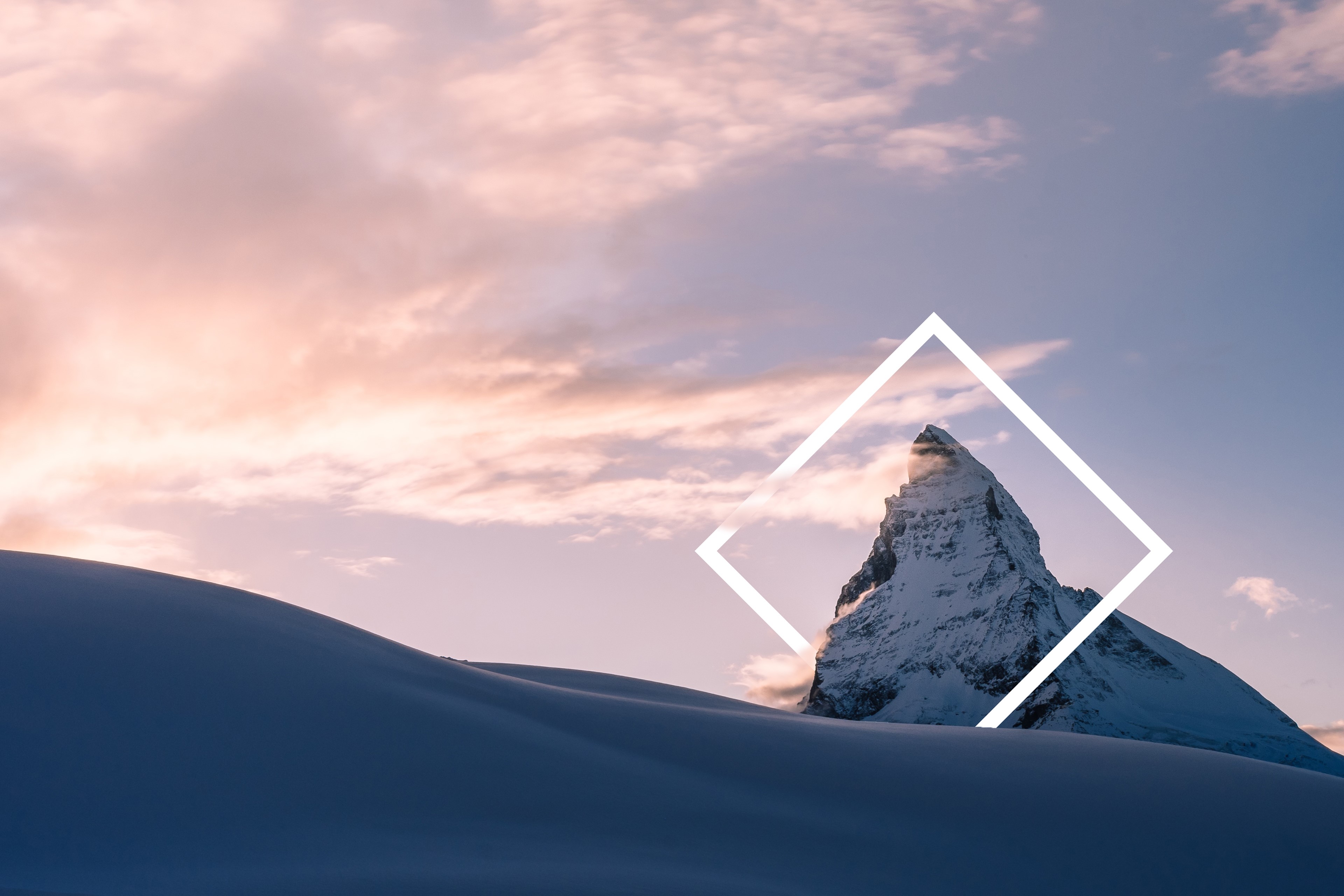 mountains, nature, snow, hd, 4k, abstract, behance, HD Wallpaper