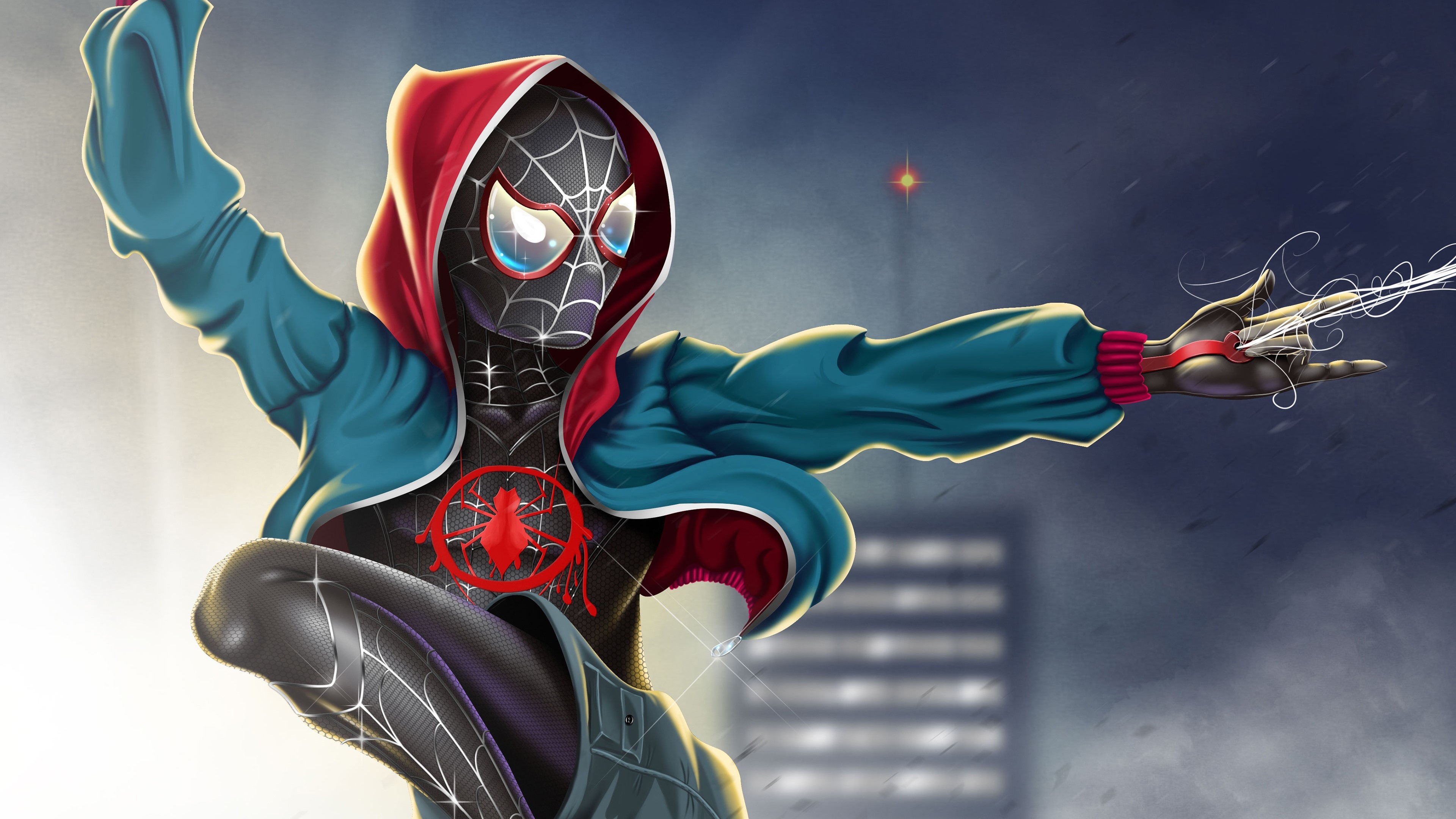 spiderman into the spider verse, hd, superheroes, 4k, artwork, artist, digital art, behance, HD Wallpaper
