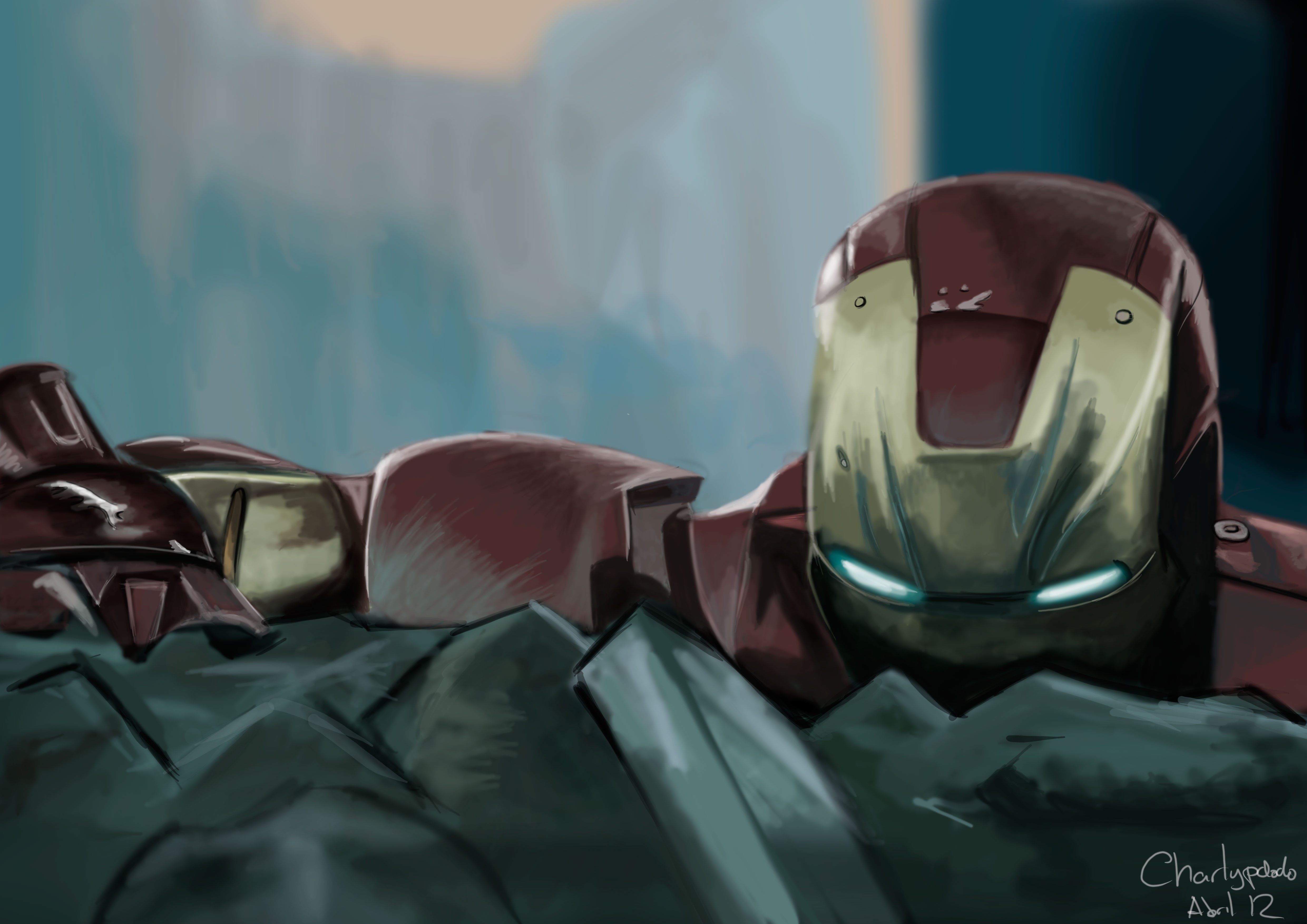 iron man, hd, 4k, 5k, superheroes, deviantart, artist, HD Wallpaper