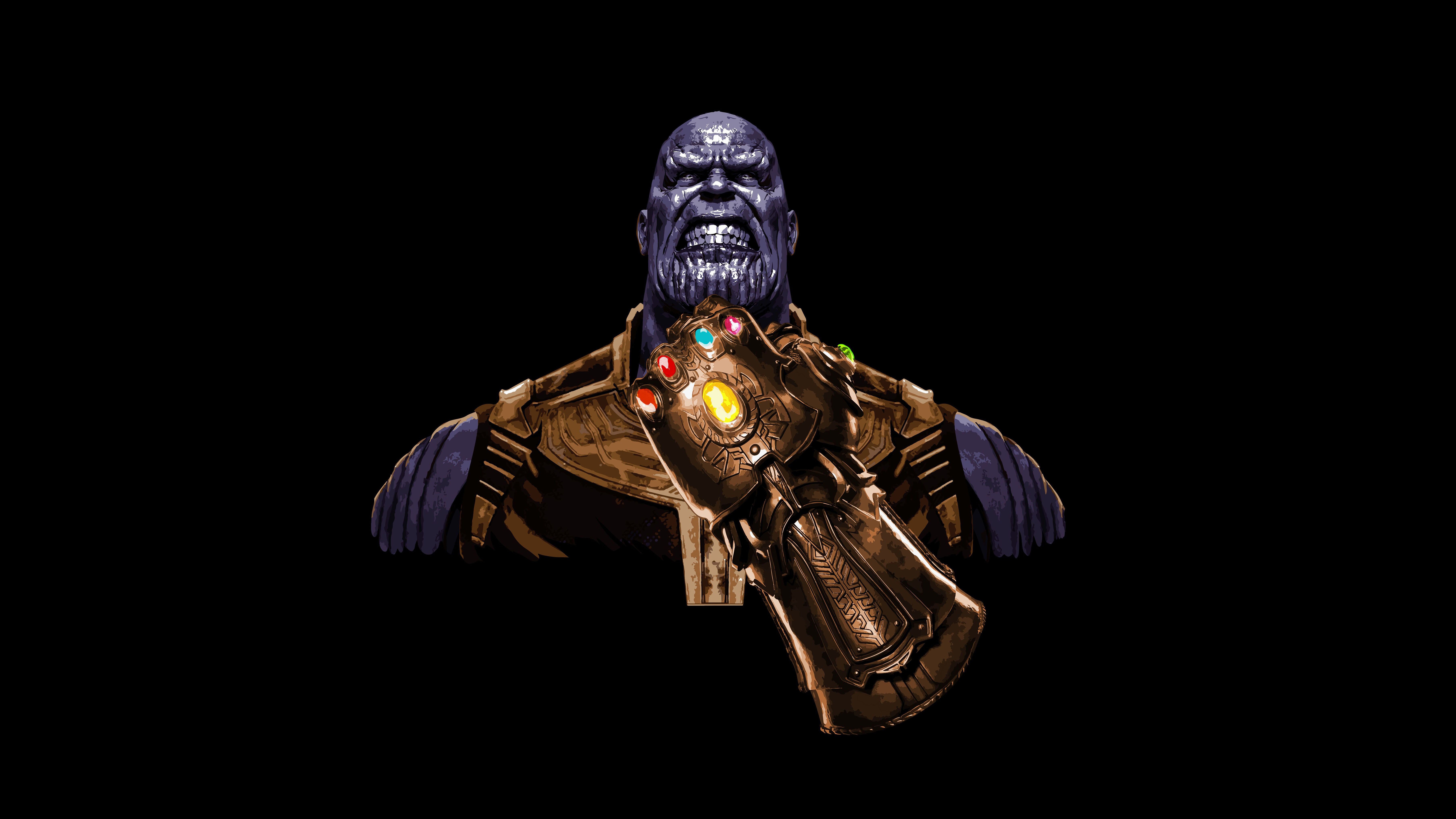 thanos, hd, 4k, 5k, 8k, superheroes, artwork, digital art, HD Wallpaper
