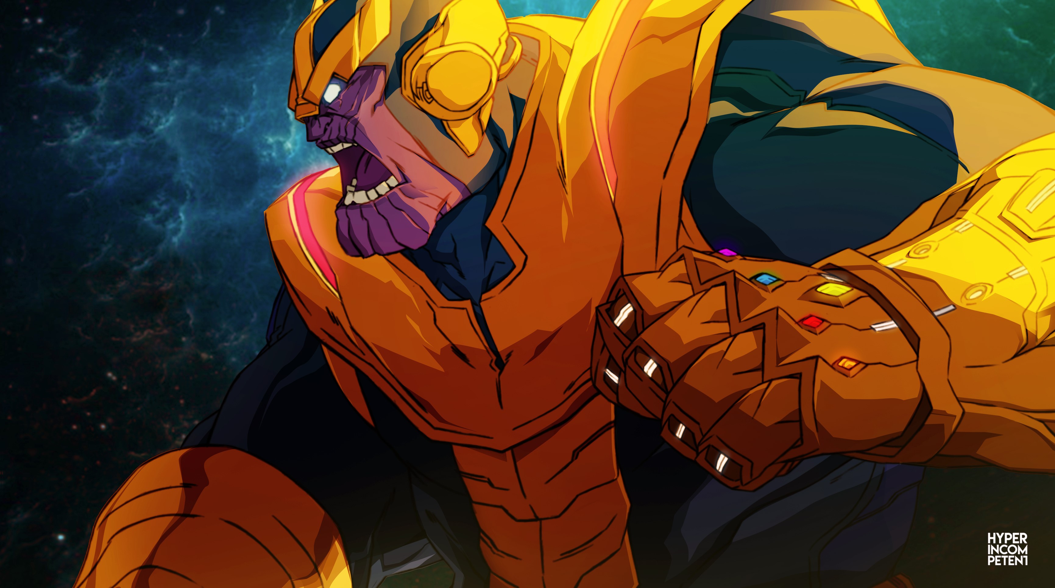 thanos, hd, superheroes, artwork, digital art, art, 4k, deviantart, HD Wallpaper