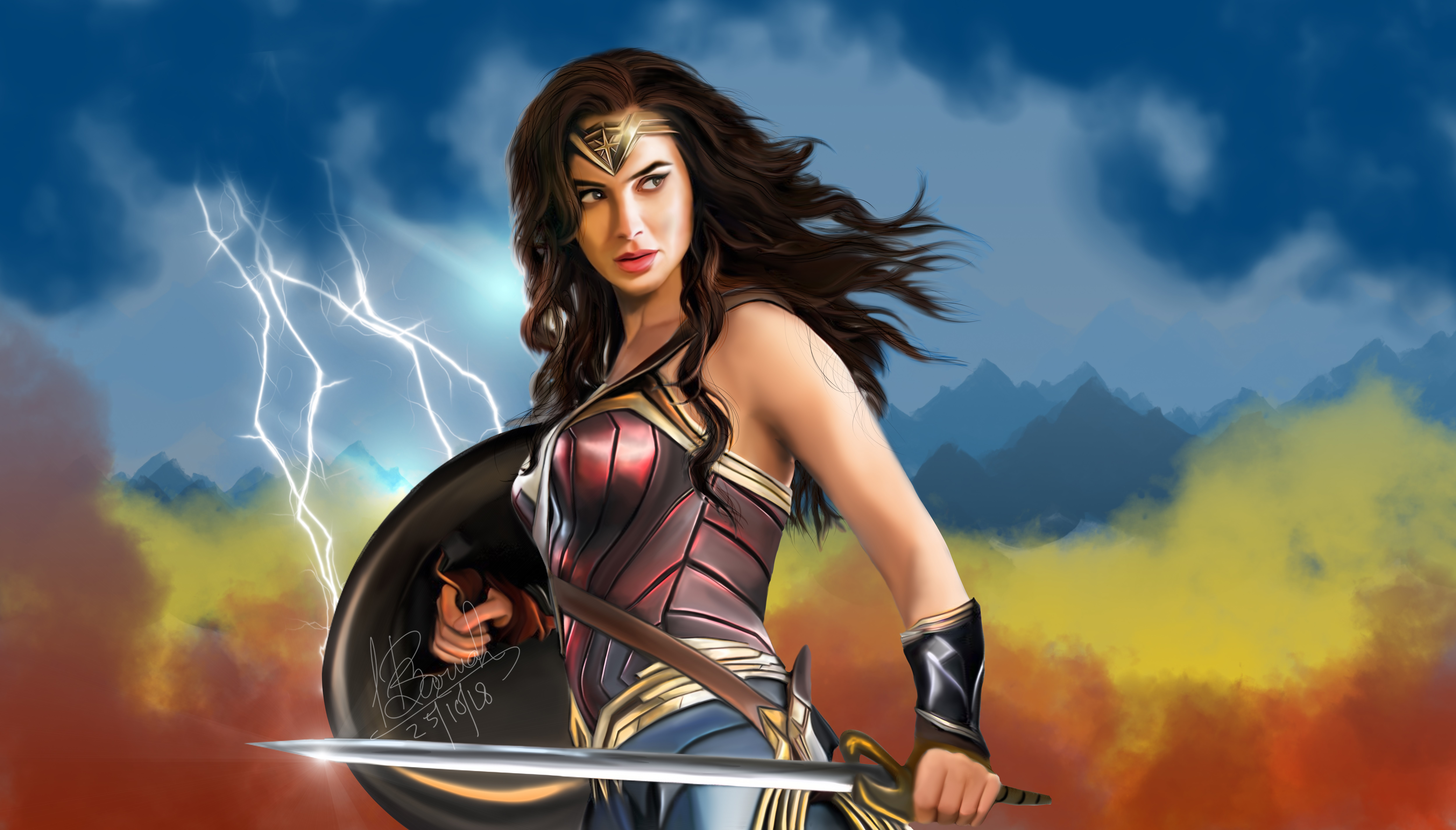 wonder woman, superheroes, artist, artwork, digital art, hd, deviantart, 4k, 5k, 8k, 10k, HD Wallpaper