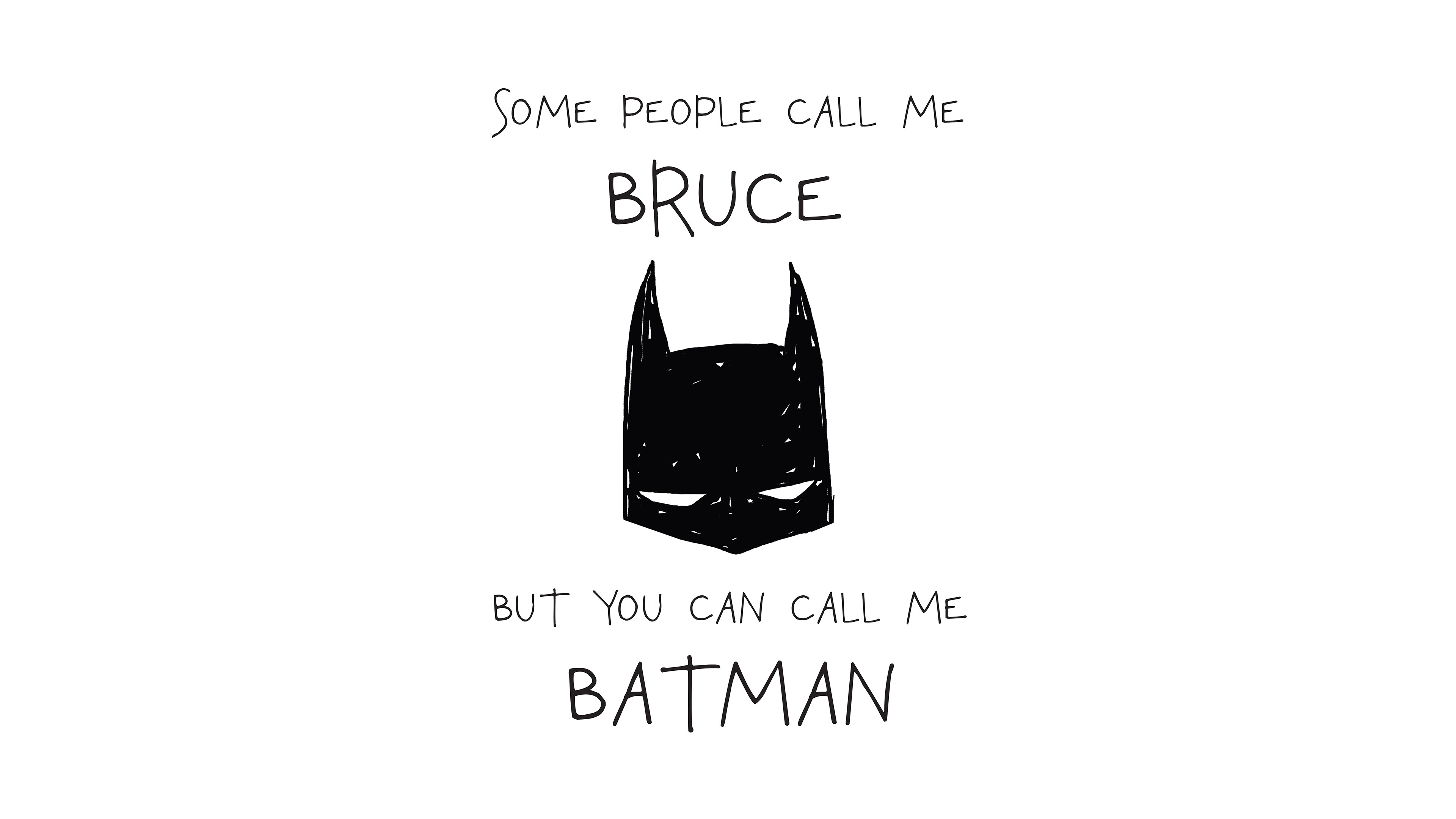 batman, superheroes, typography, hd, white, HD Wallpaper