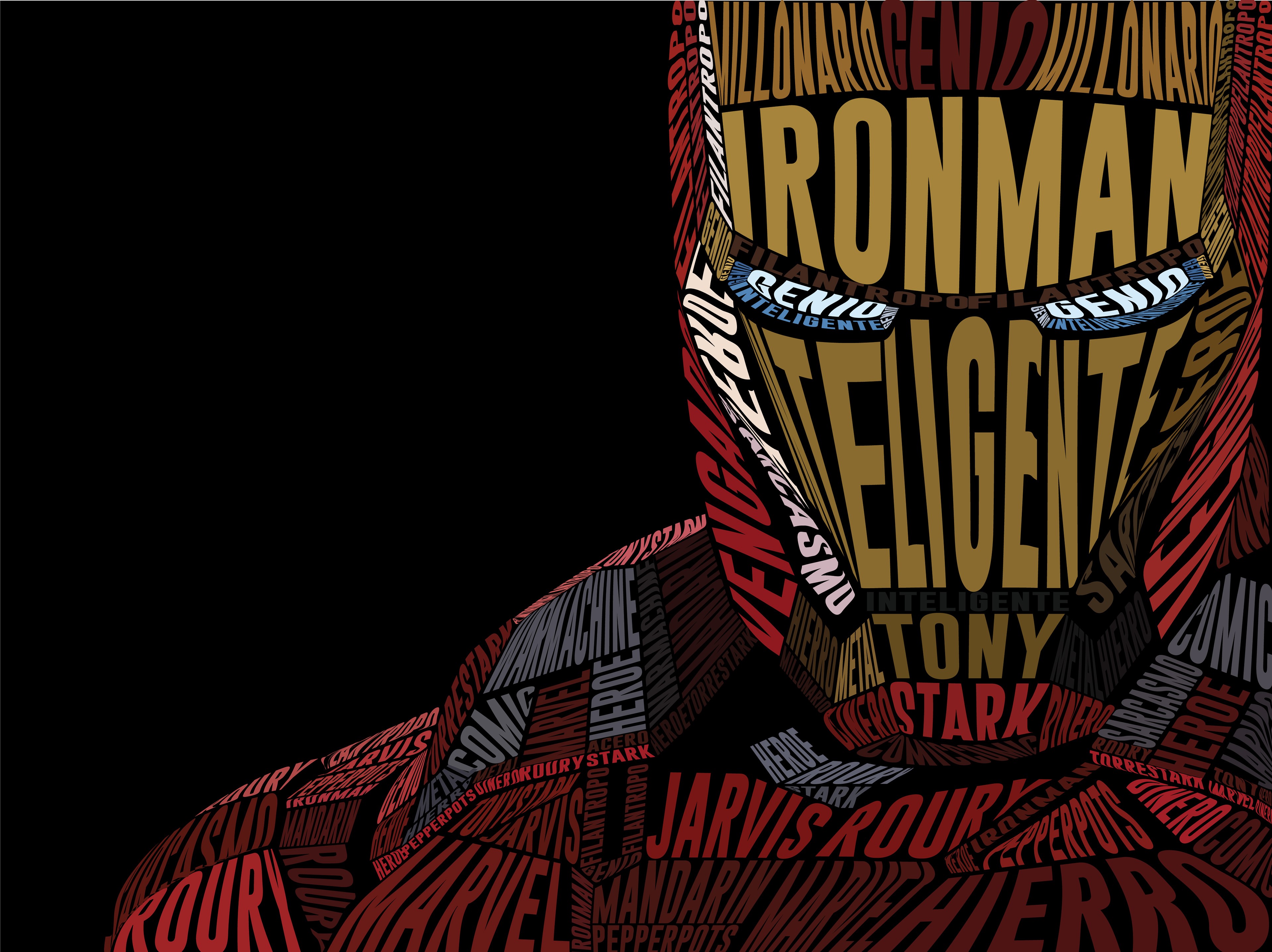 iron man, hd, 4k, artwork, artist, digital art, superheroes, behance, typography, HD Wallpaper