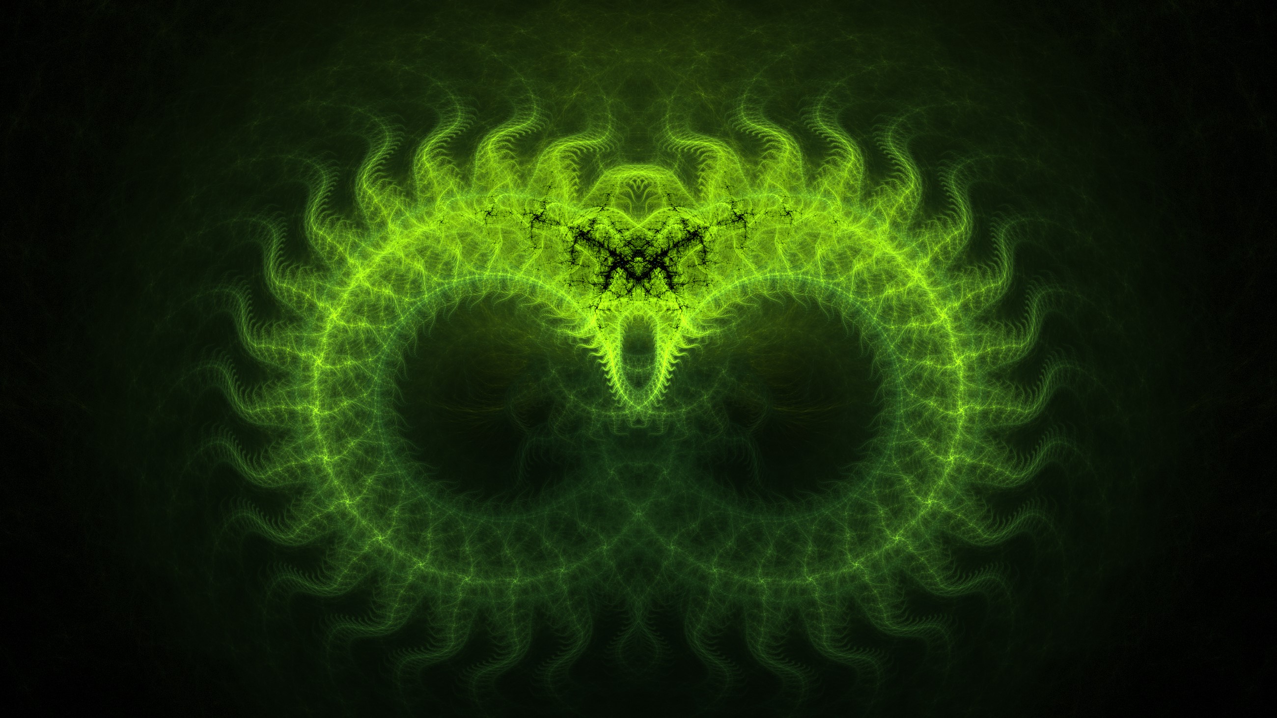 abstract, digital art, artist, artwork, hd, green, HD Wallpaper