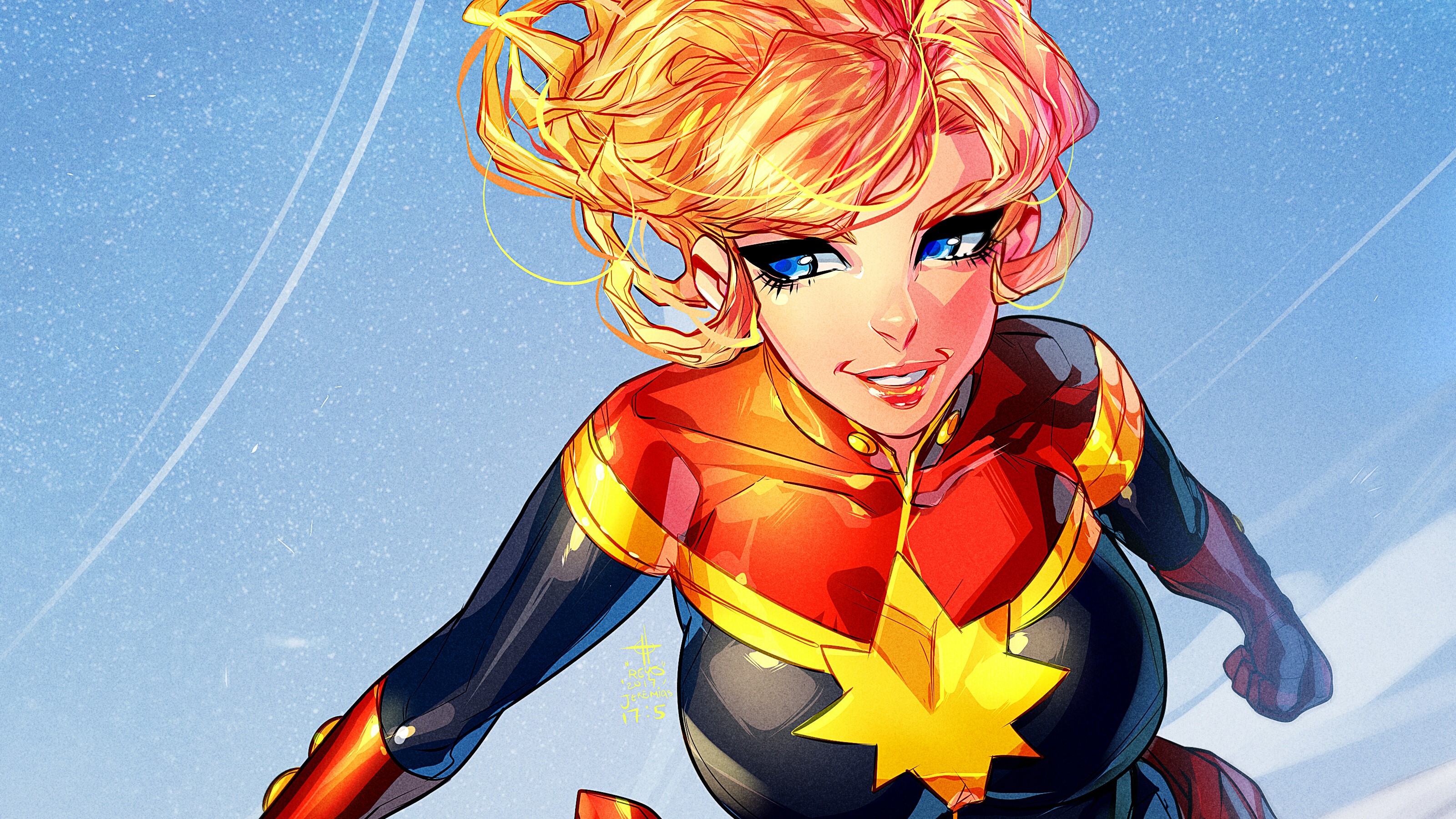 captain marvel, superheroes, artwork, artist, digital art, hd, 4k, HD Wallpaper