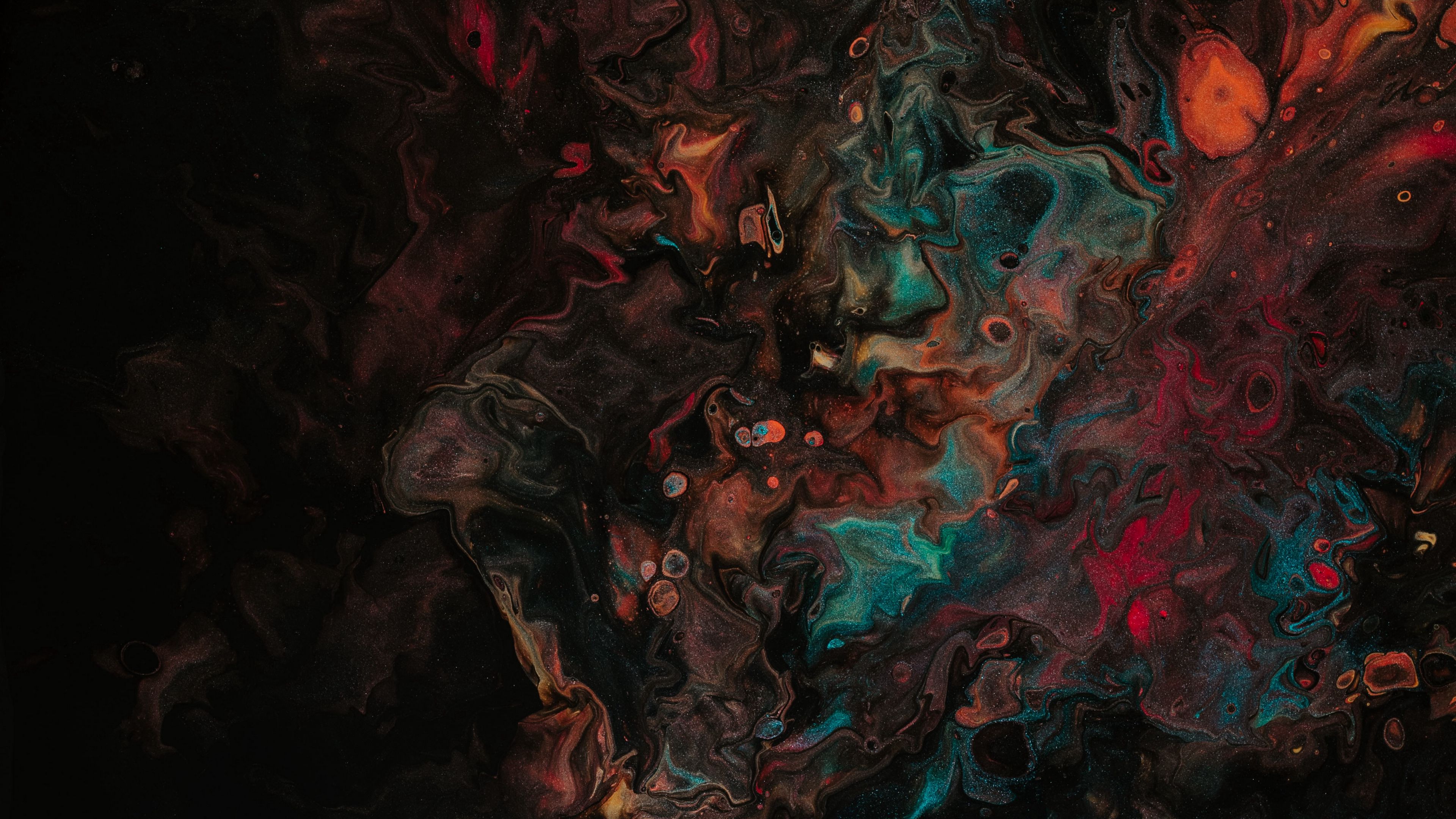 stains, colorful, dark, spots, abstraction, 4k, HD Wallpaper
