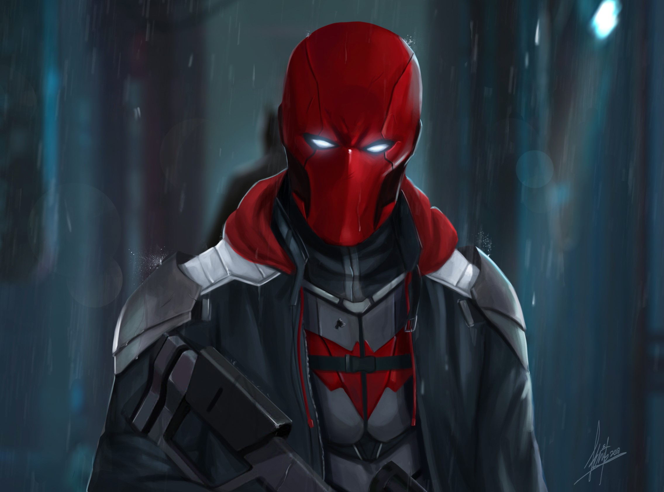 red hood, hd, artwork, superheroes, deviantart, artist, digital art, HD Wallpaper